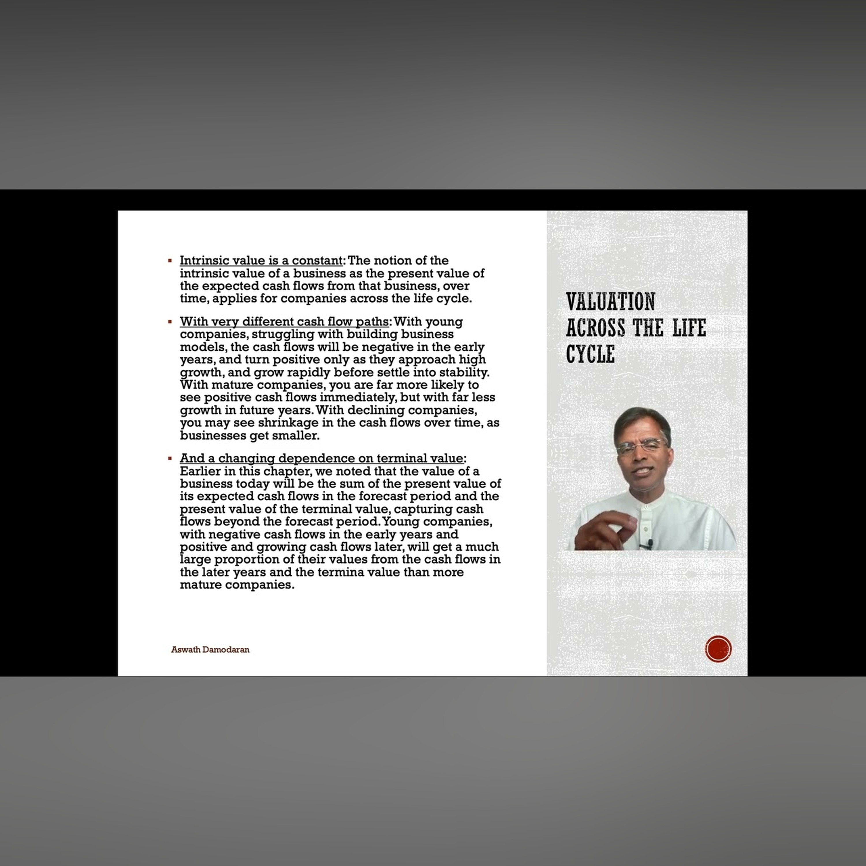 Chapter/Session 9: Valuation and Pricing 101
