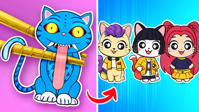 Paper Derpy Transformed KPOP Demon Hunters Into... Cats! *Fun DIY Gamebook & Cool Crafts* episode artwork