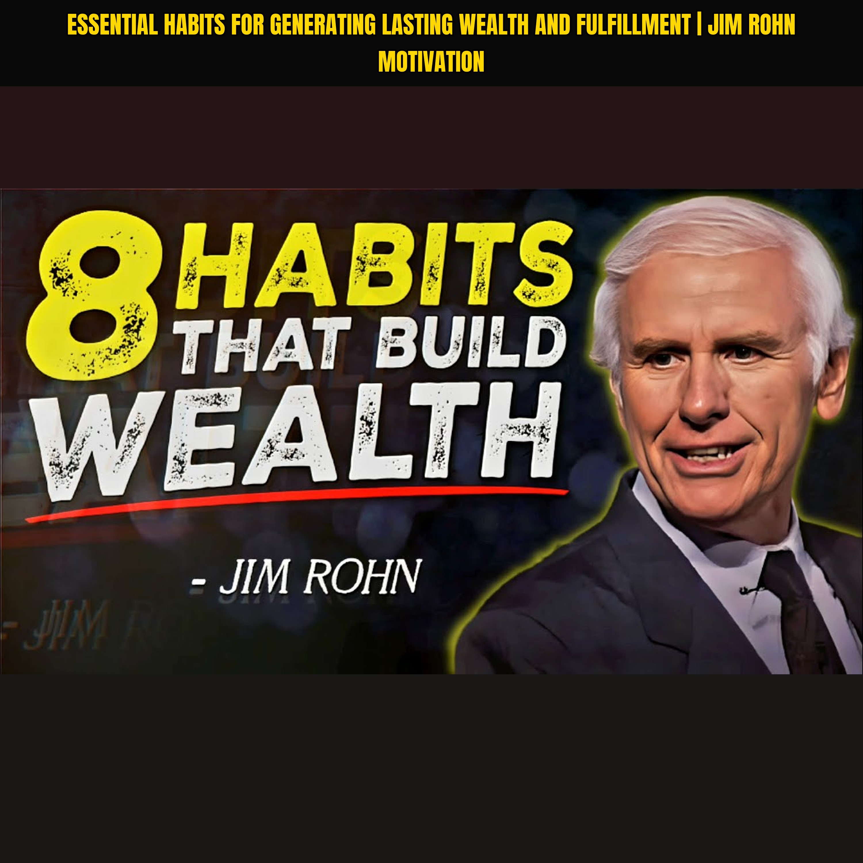 Essential Habits for Generating Lasting Wealth and Fulfillment | Jim Rohn Motivation