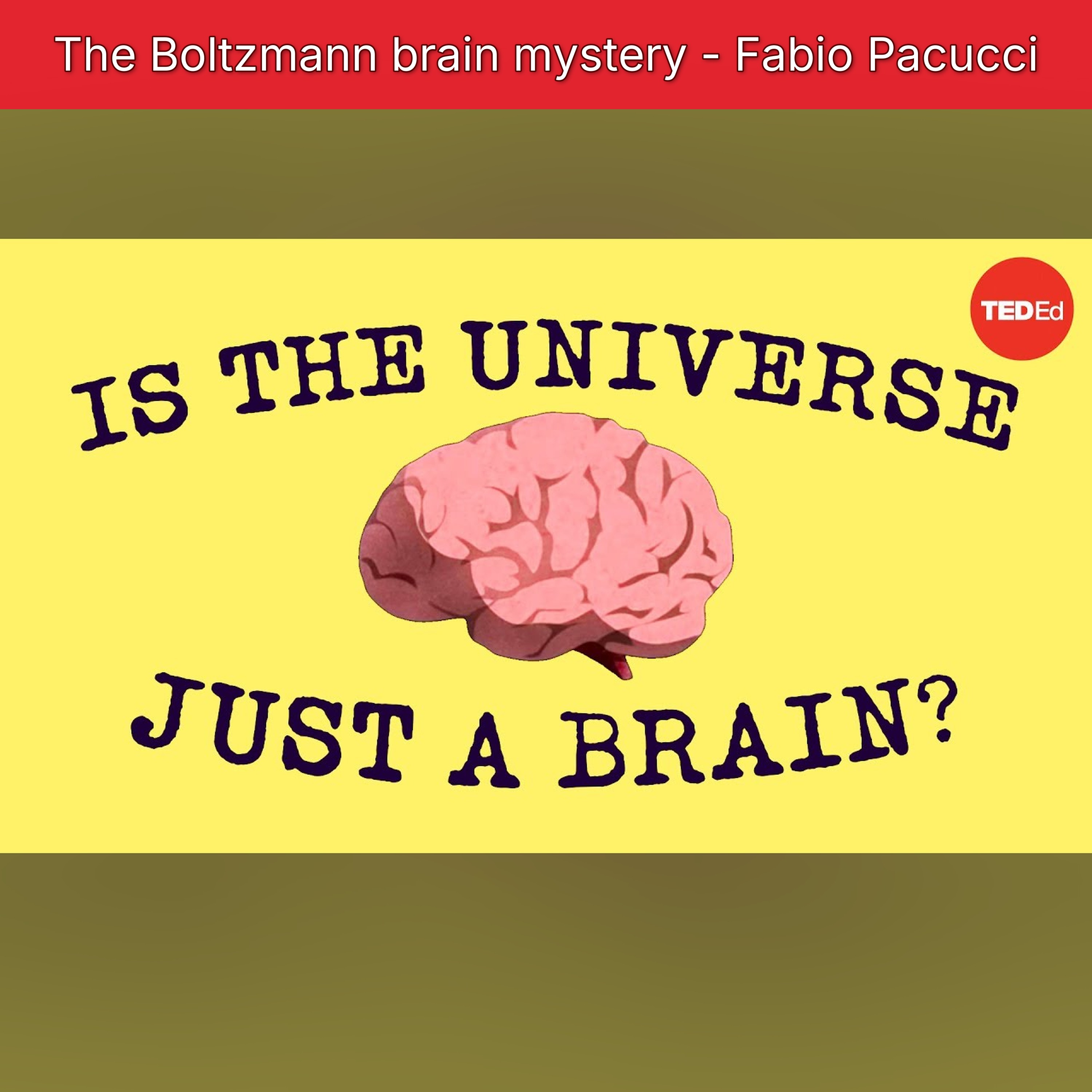 The Boltzmann brain mystery - Fabio Pacucci episode artwork