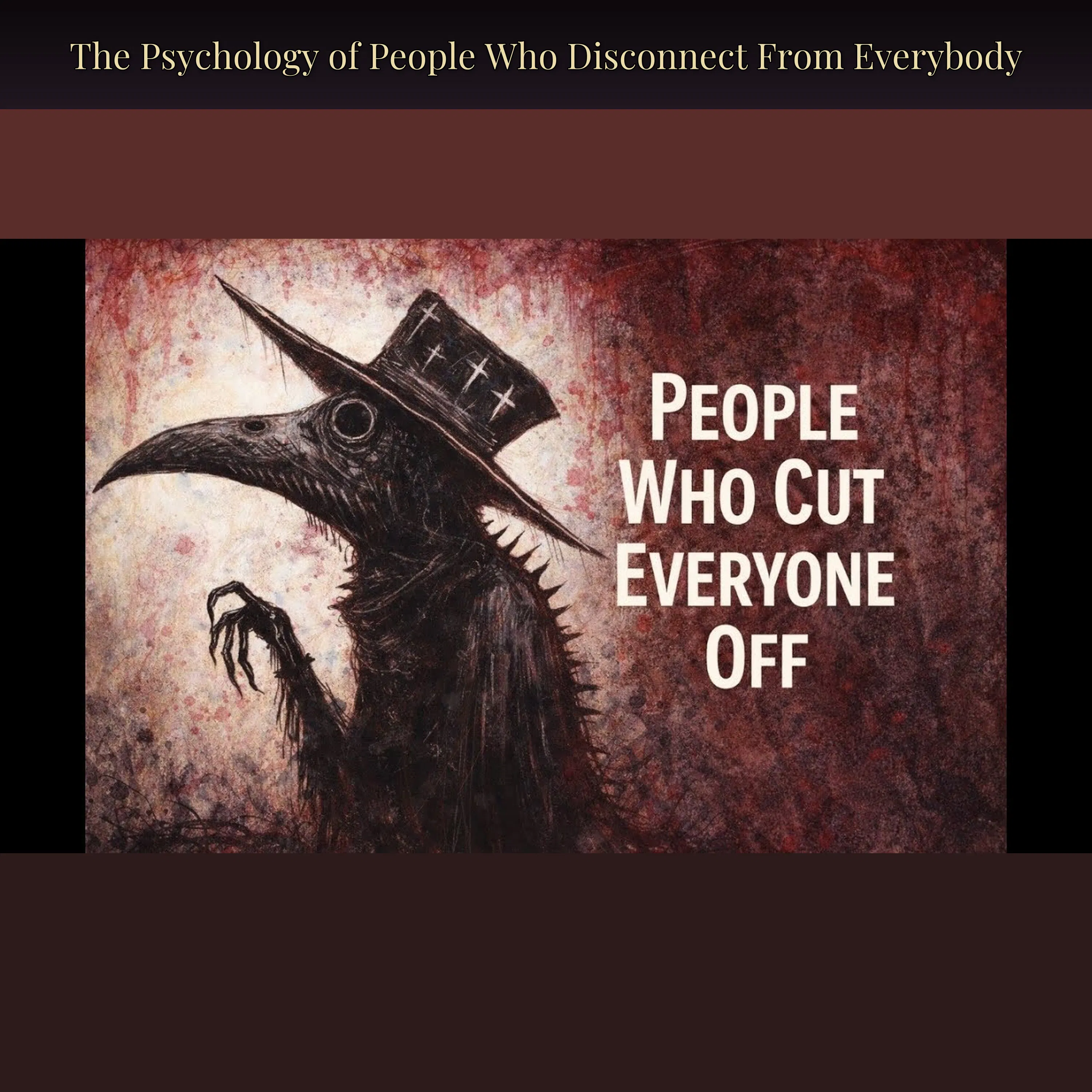 The Psychology of People Who Disconnect From Everybody