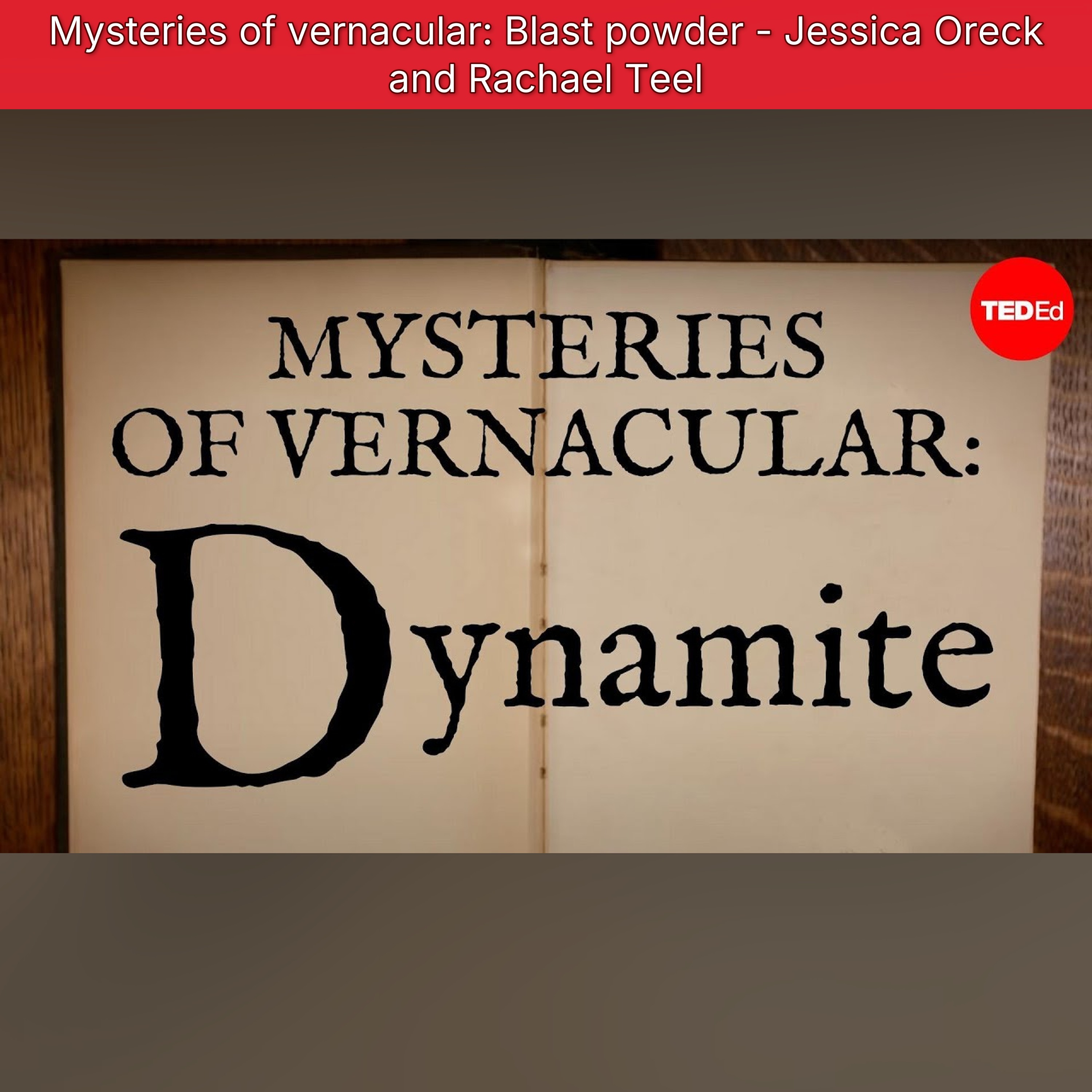 Mysteries of vernacular: Blast powder - Jessica Oreck and Rachael Teel