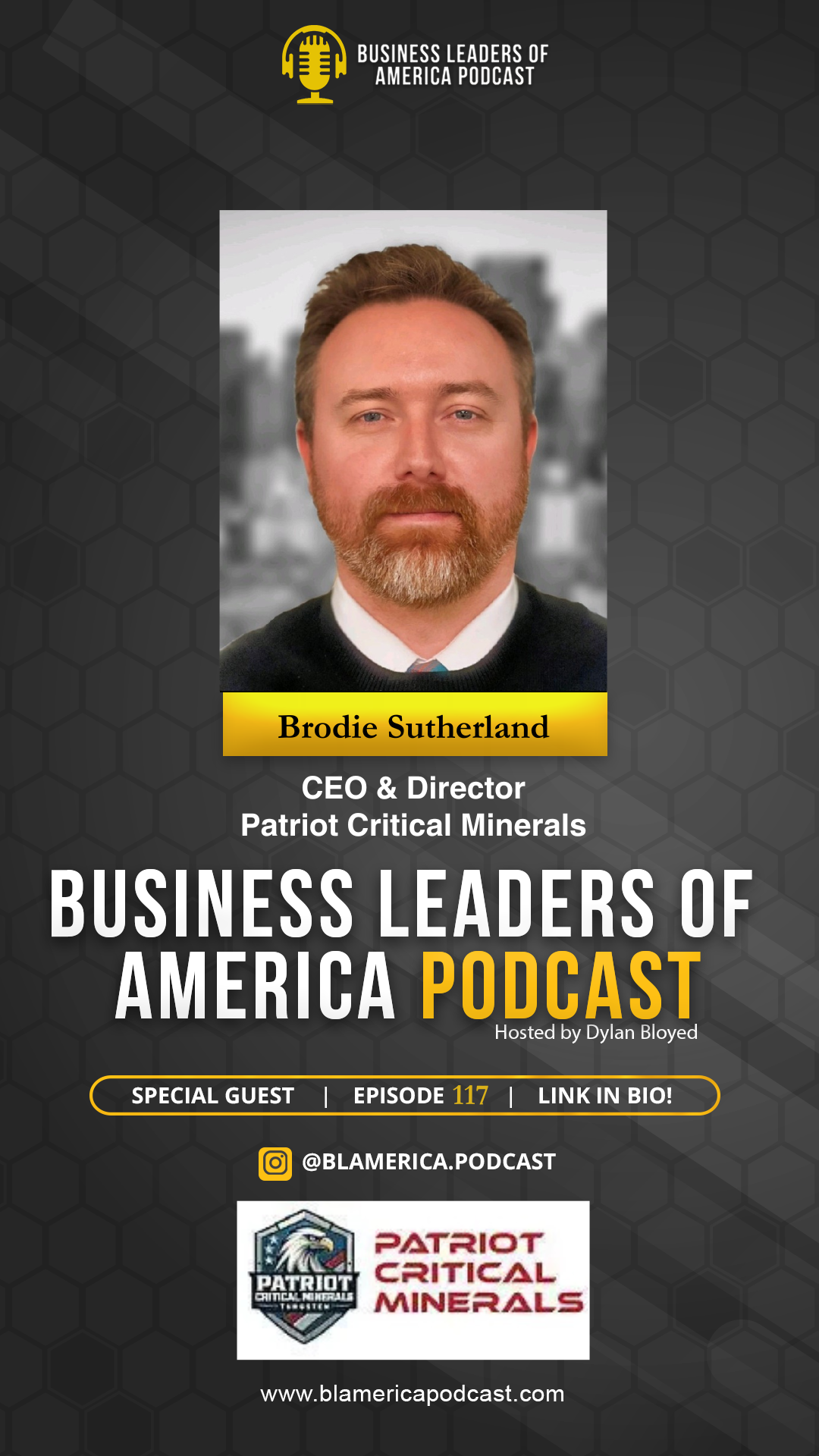 Brodie Sutherland - CEO & Director of Patriot Critical Minerals episode artwork