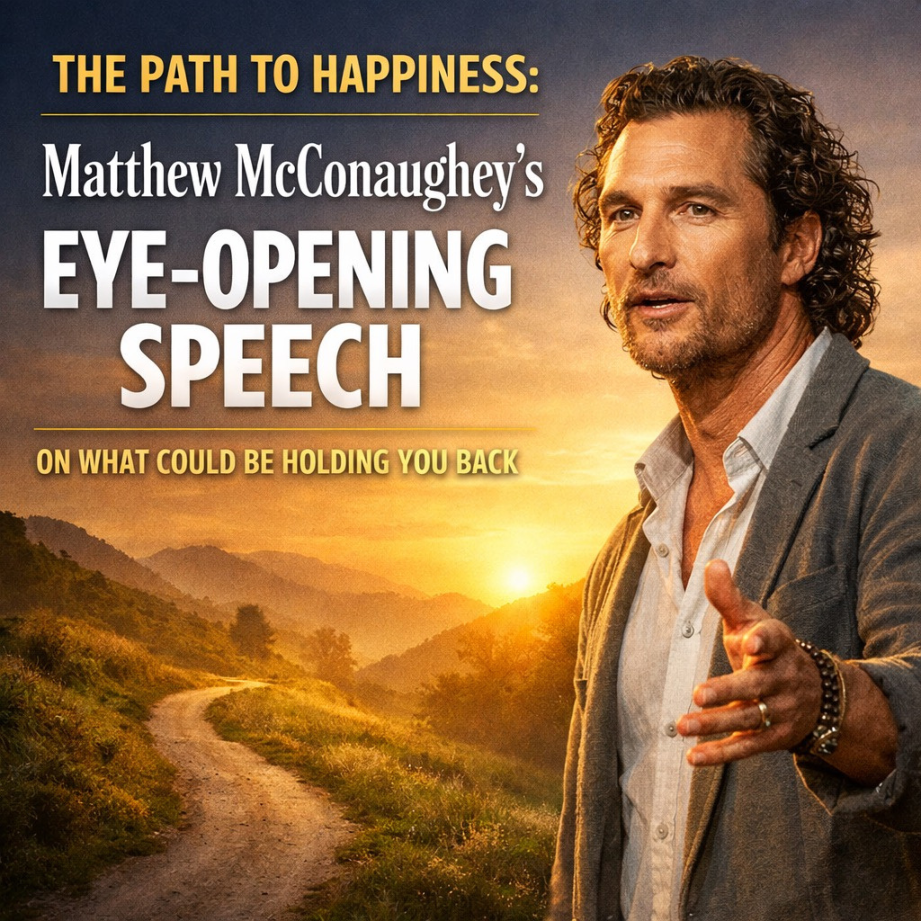 The Path to Happiness: Matthew McConaughey's Eye-Opening Speech on What Could Be Holding You Back