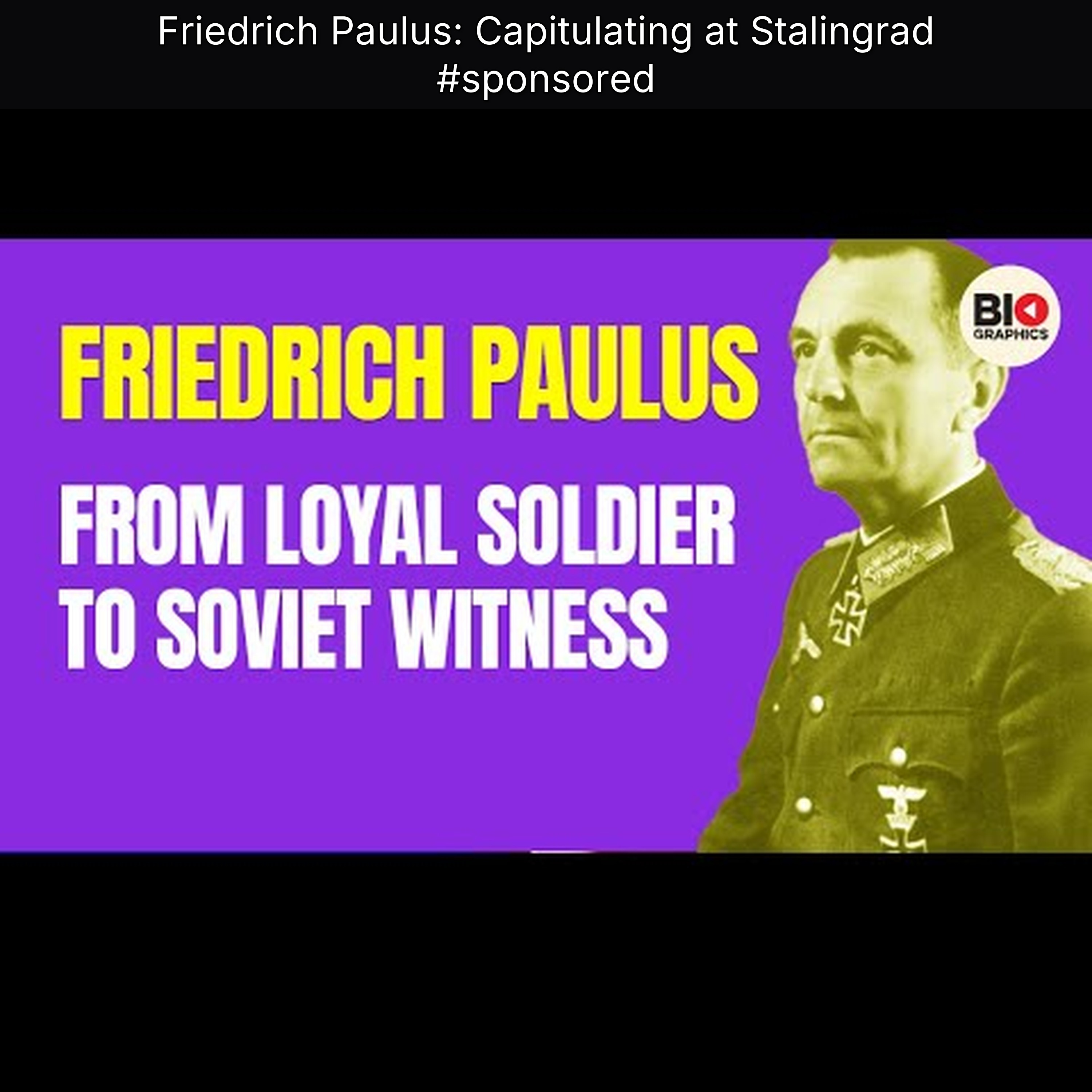 Friedrich Paulus: Capitulating at Stalingrad #sponsored