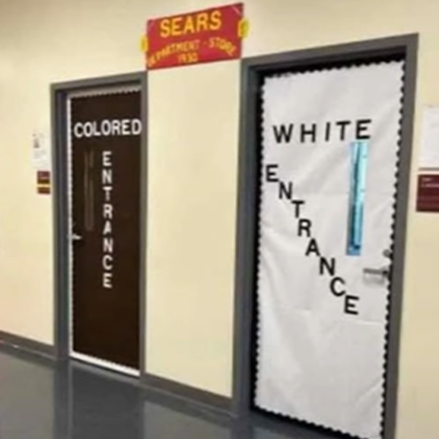 School Creates 'Whites Only' Door During BHM