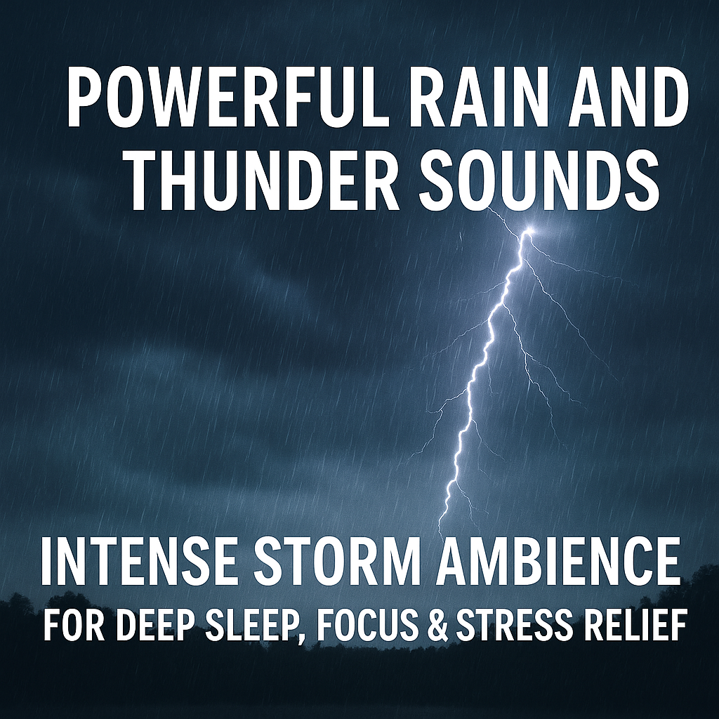 Powerful Rain and Thunder Sounds ⛈️ Intense Storm Ambience for Deep Sleep, Focus & Stress Relief