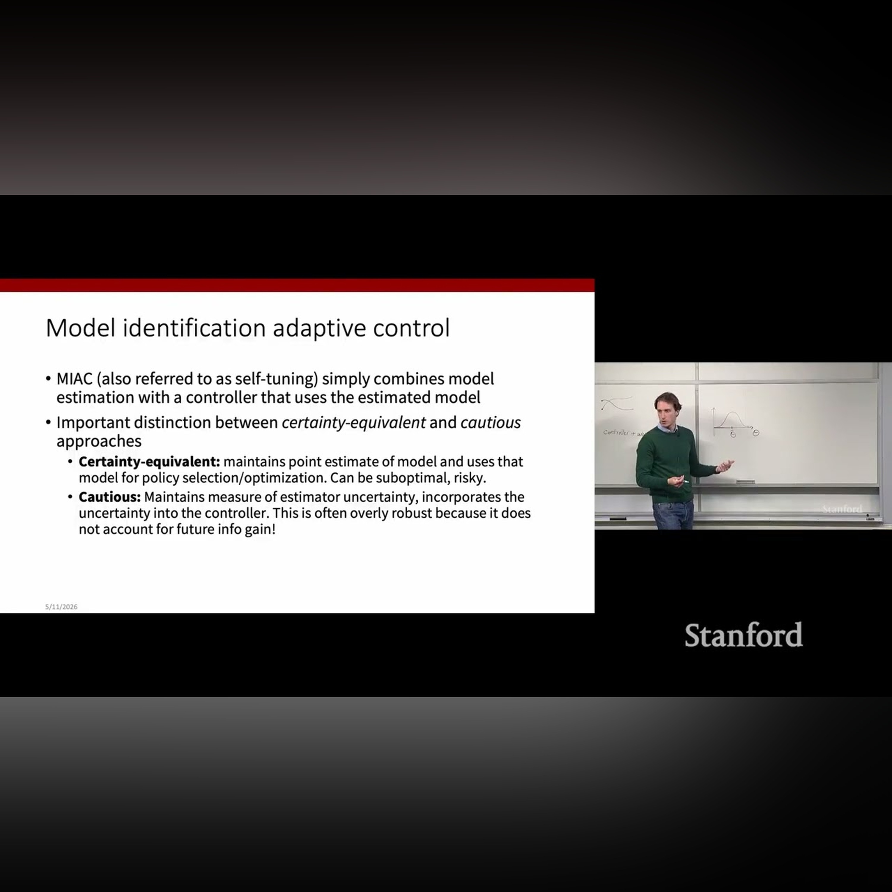 Stanford AA203 Optimal and Learning-Based Control | Spring 2026 | Lecture 14: Intro to IL and RL
