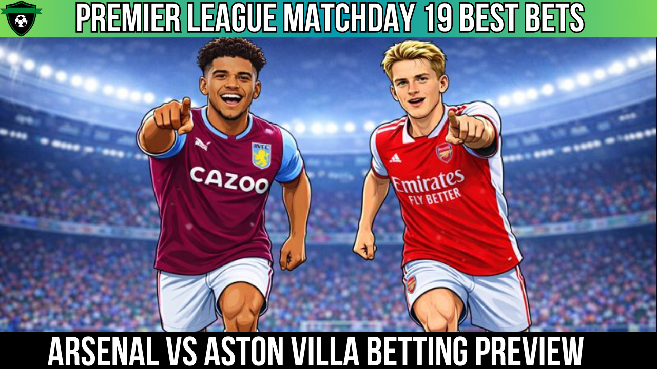 Premier League Best Bets Matchday 19 | Arsenal vs Aston Villa Betting Preview