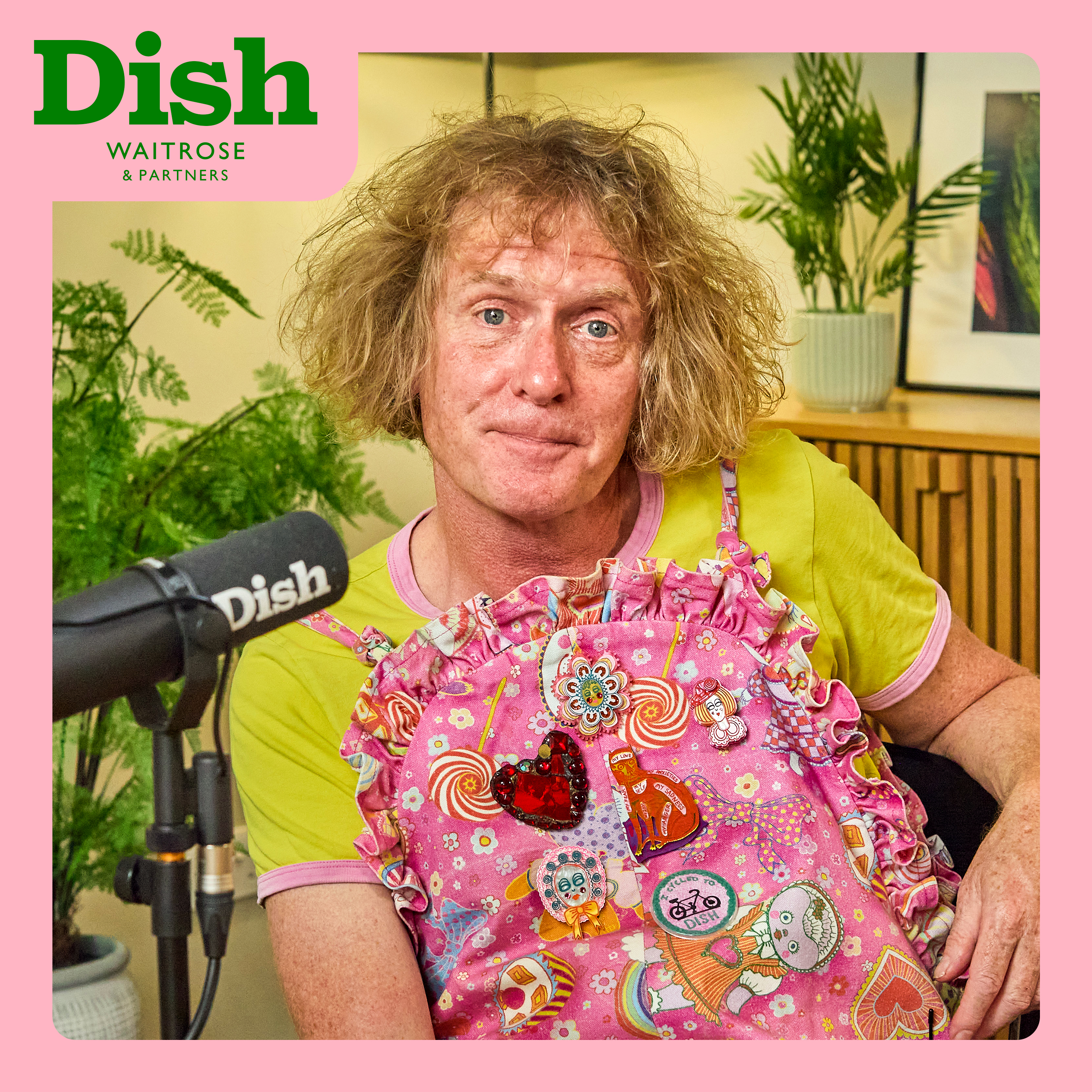 Sir Grayson Perry, smashed cucumber and steak noodle salad and a beer