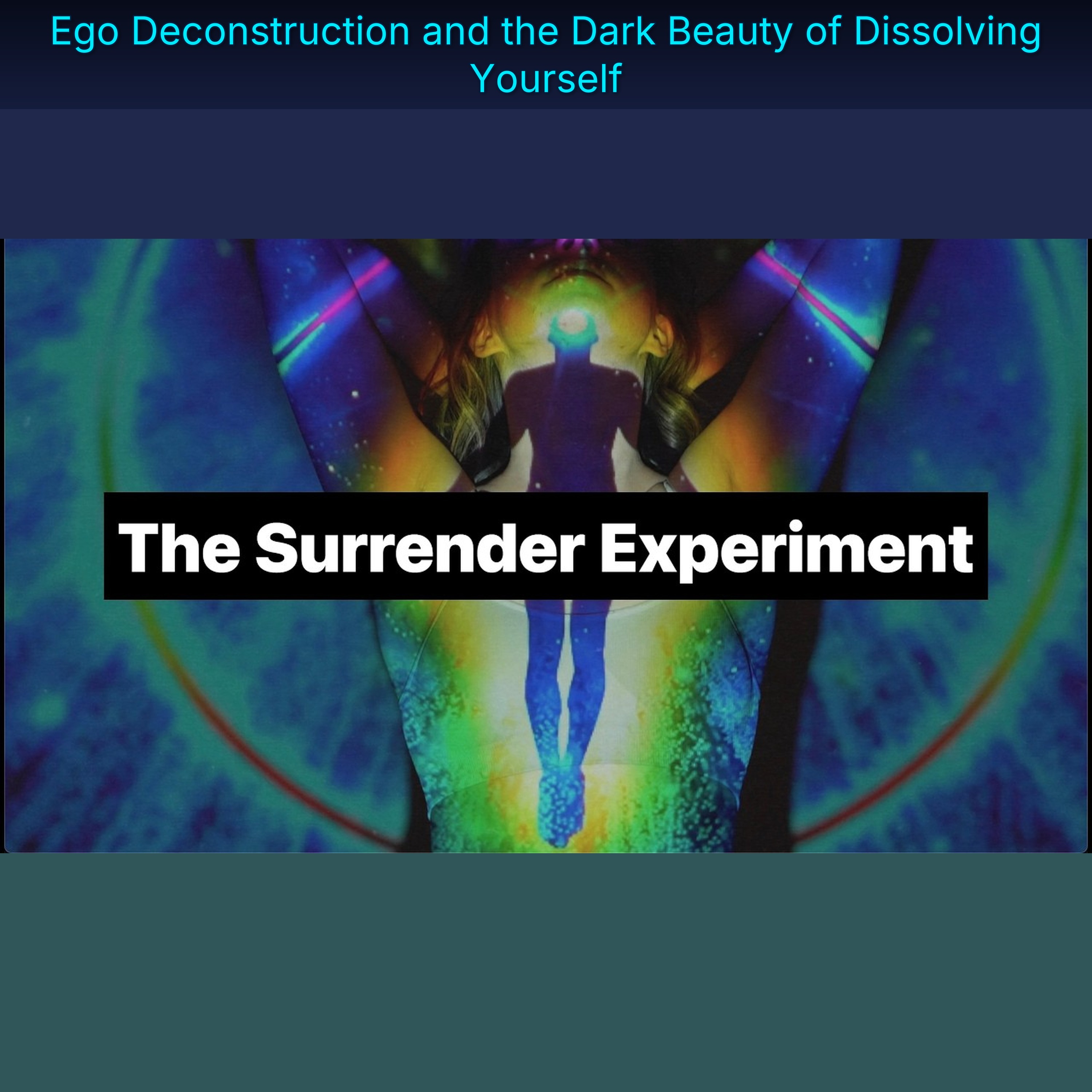 Ego Deconstruction and the Dark Beauty of Dissolving Yourself episode artwork