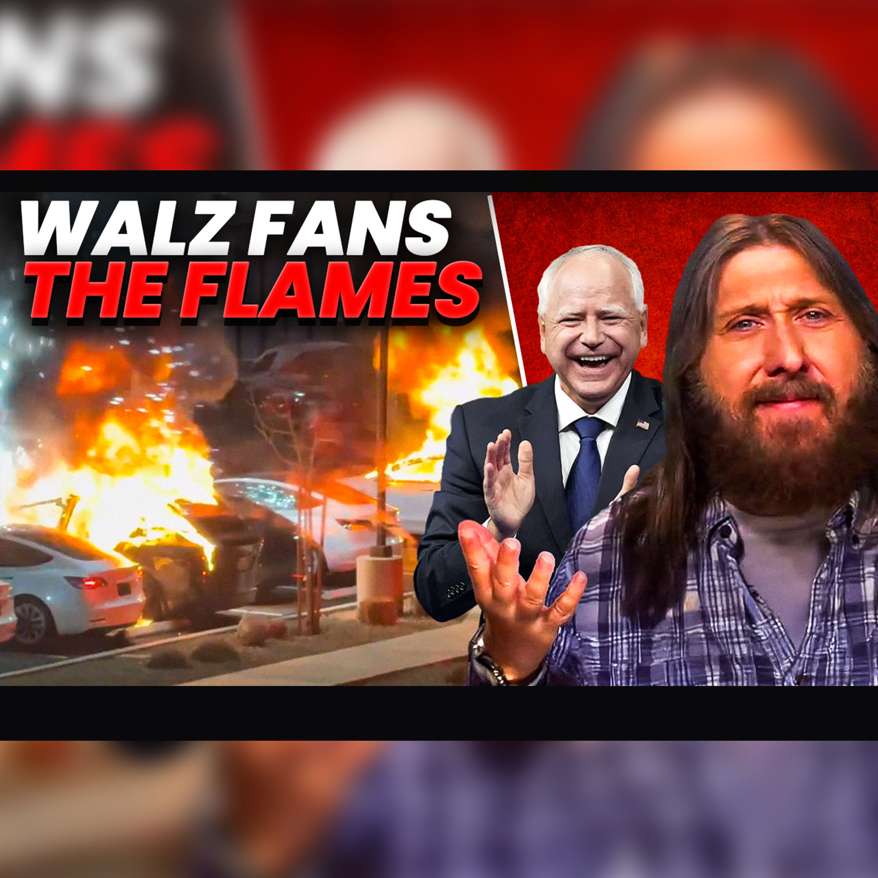 Tim Walz Fans The Tesla Flames And Elon Hate + Solomon Wilcots | episode artwork