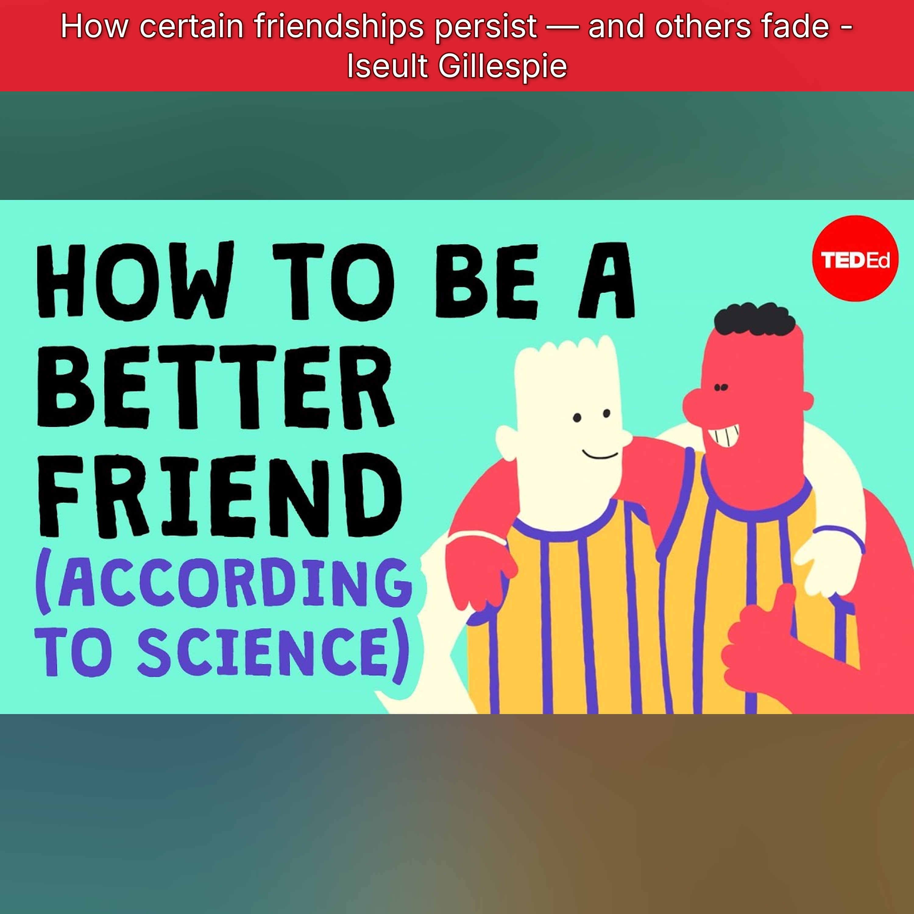 How certain friendships persist — and others fade - Iseult Gillespie episode artwork