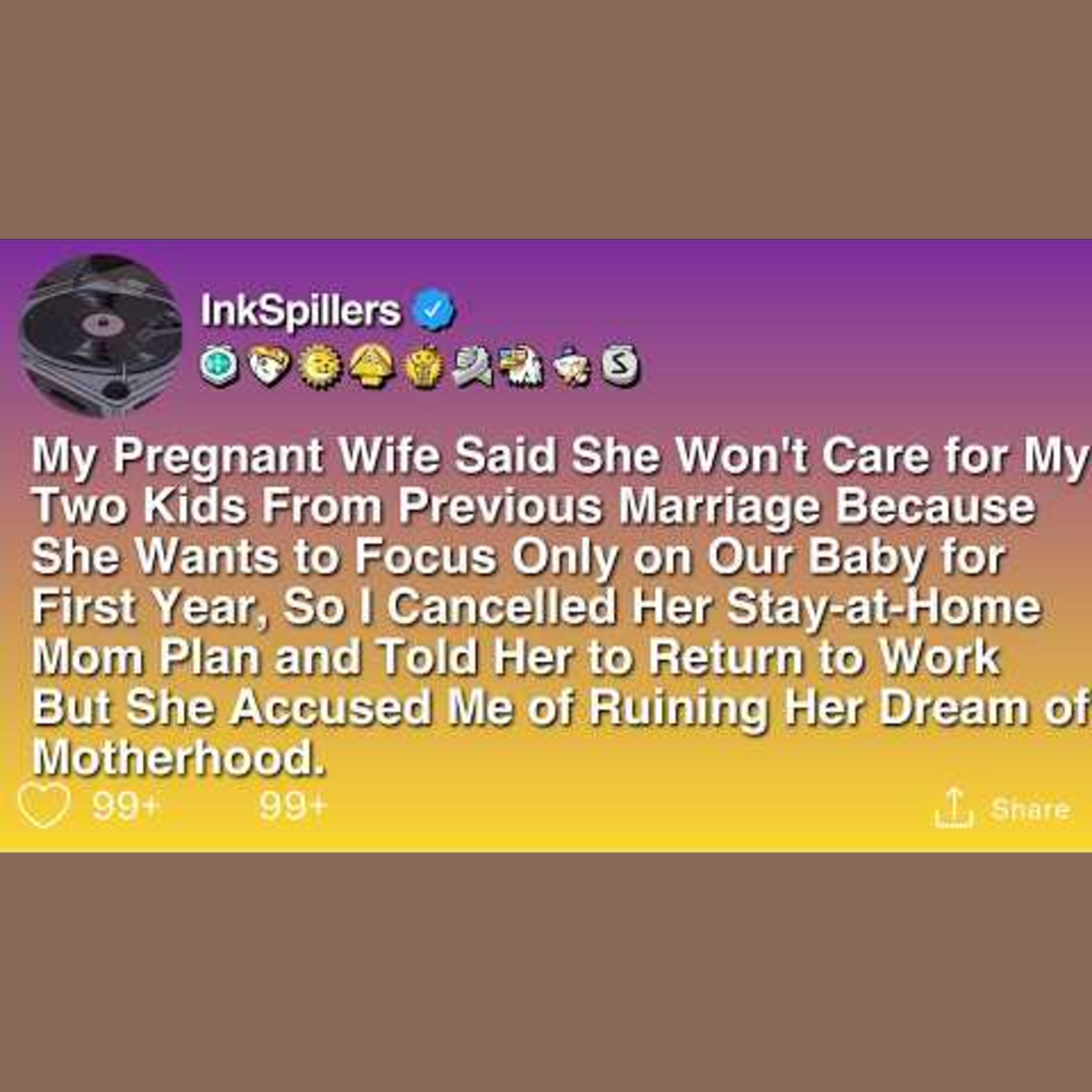 Pregnant Wife Refuses to Care for Stepchildren, Husband Cancels Her Homemaker Plan