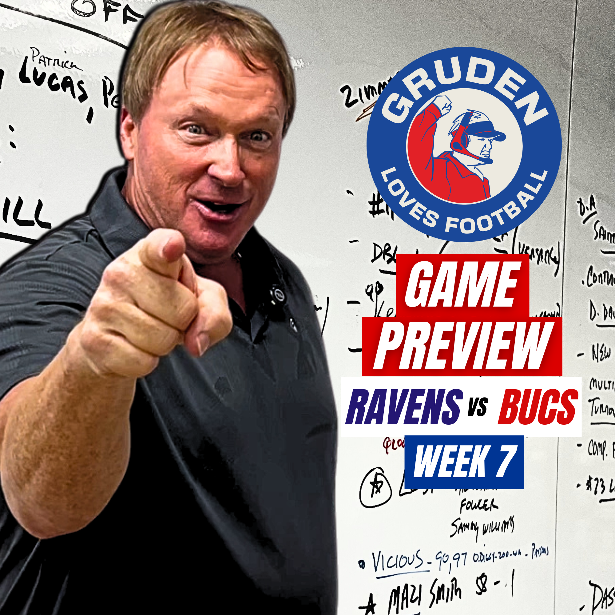 Gruden Loves Football Game Preview: Ravens vs Buccaneers  - Week 7 episode artwork