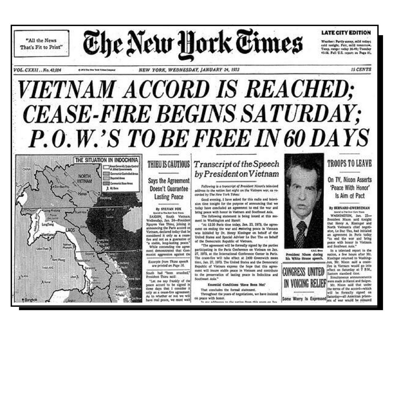 Snack, Dessert, Dinner, Supper: The Paris Peace Accords