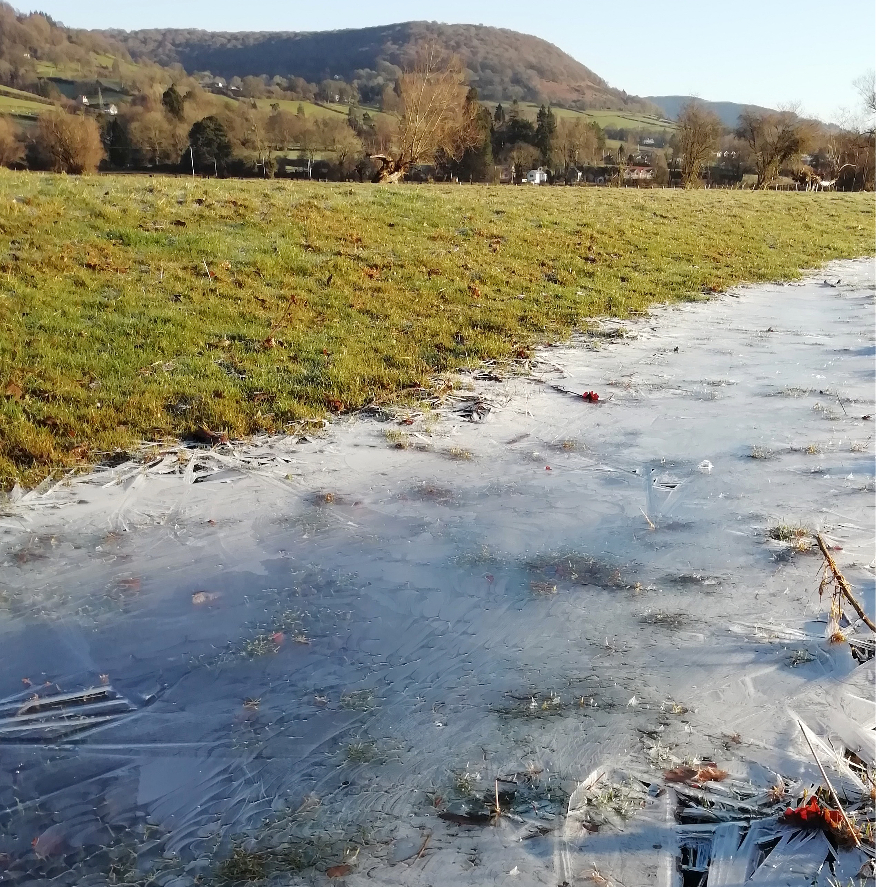 90. Adventuring in floods and ice along the River Usk in Monmouthshire