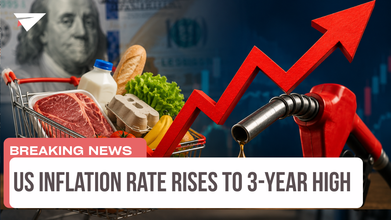US Inflation Rate Rises to 3-Year High, Breaking News