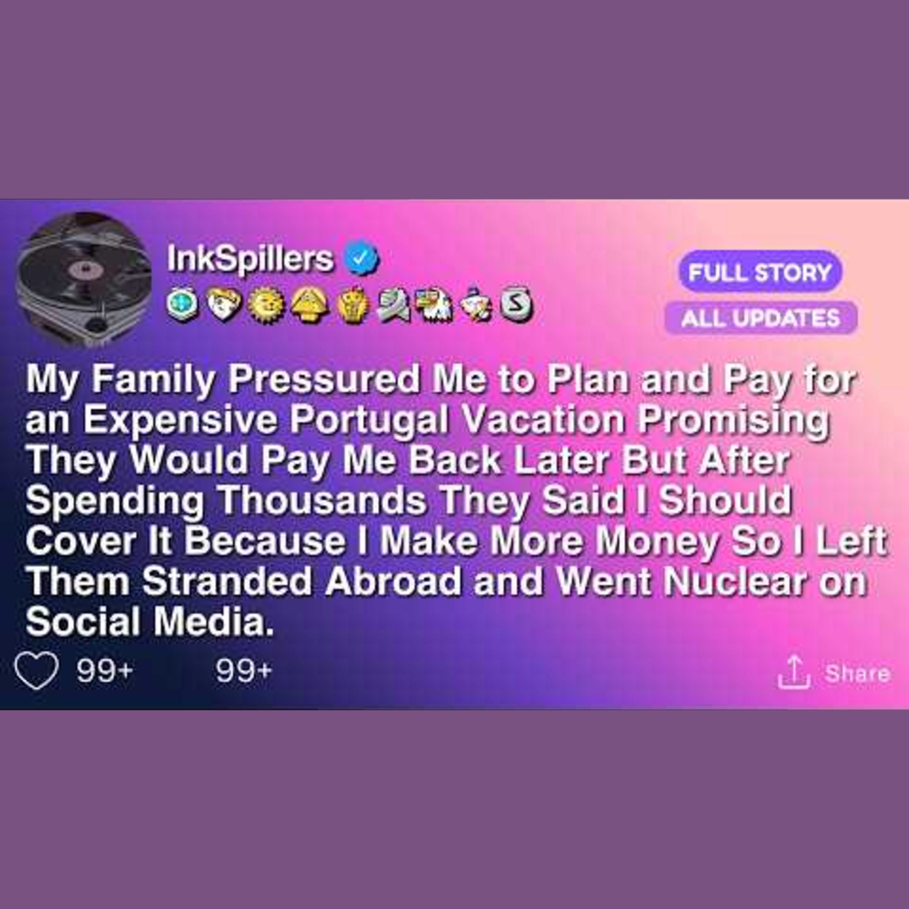 Family Pressure for Costly Portugal Trip Leads to Social Media Fallout