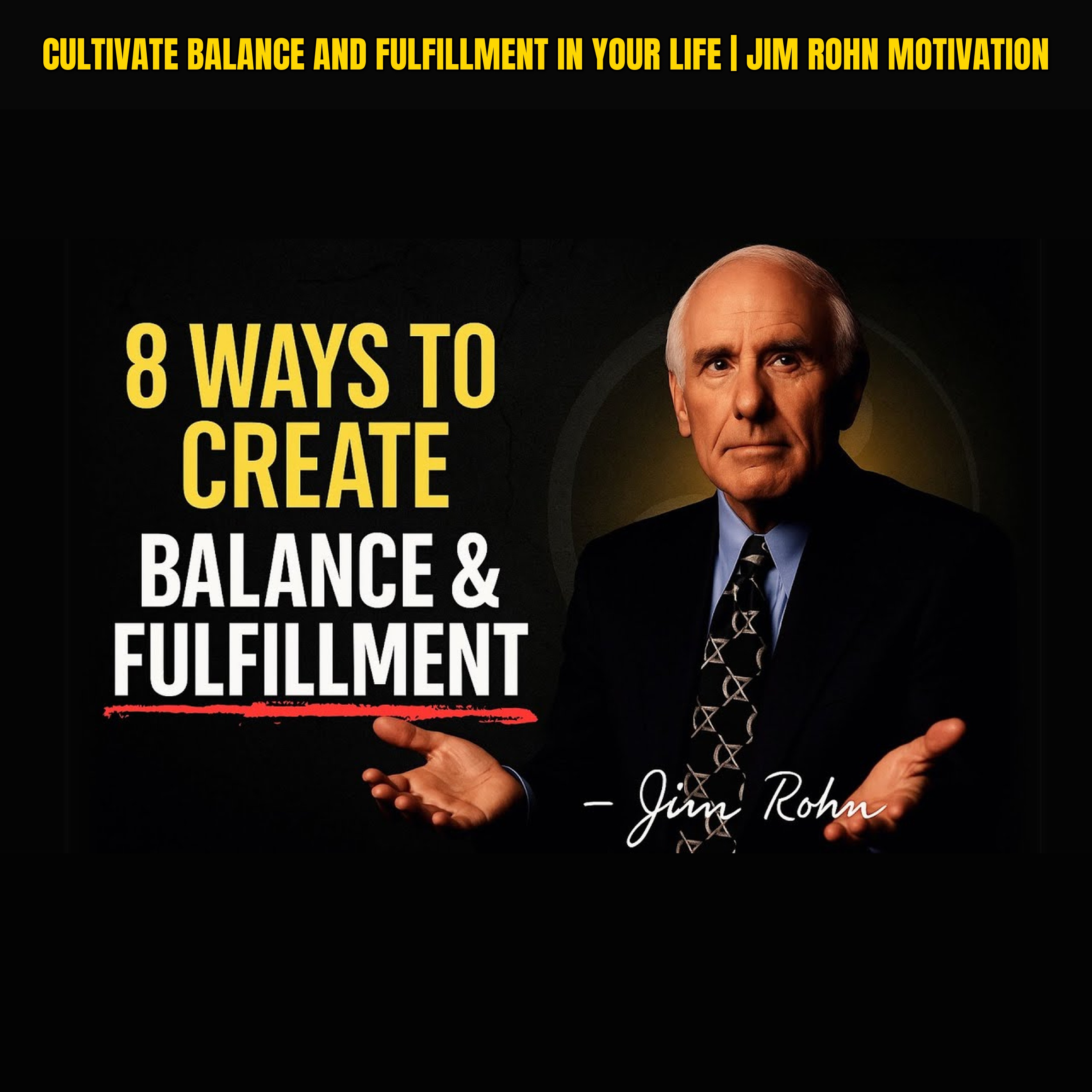 Cultivate Balance and Fulfillment in Your Life | Jim Rohn Motivation