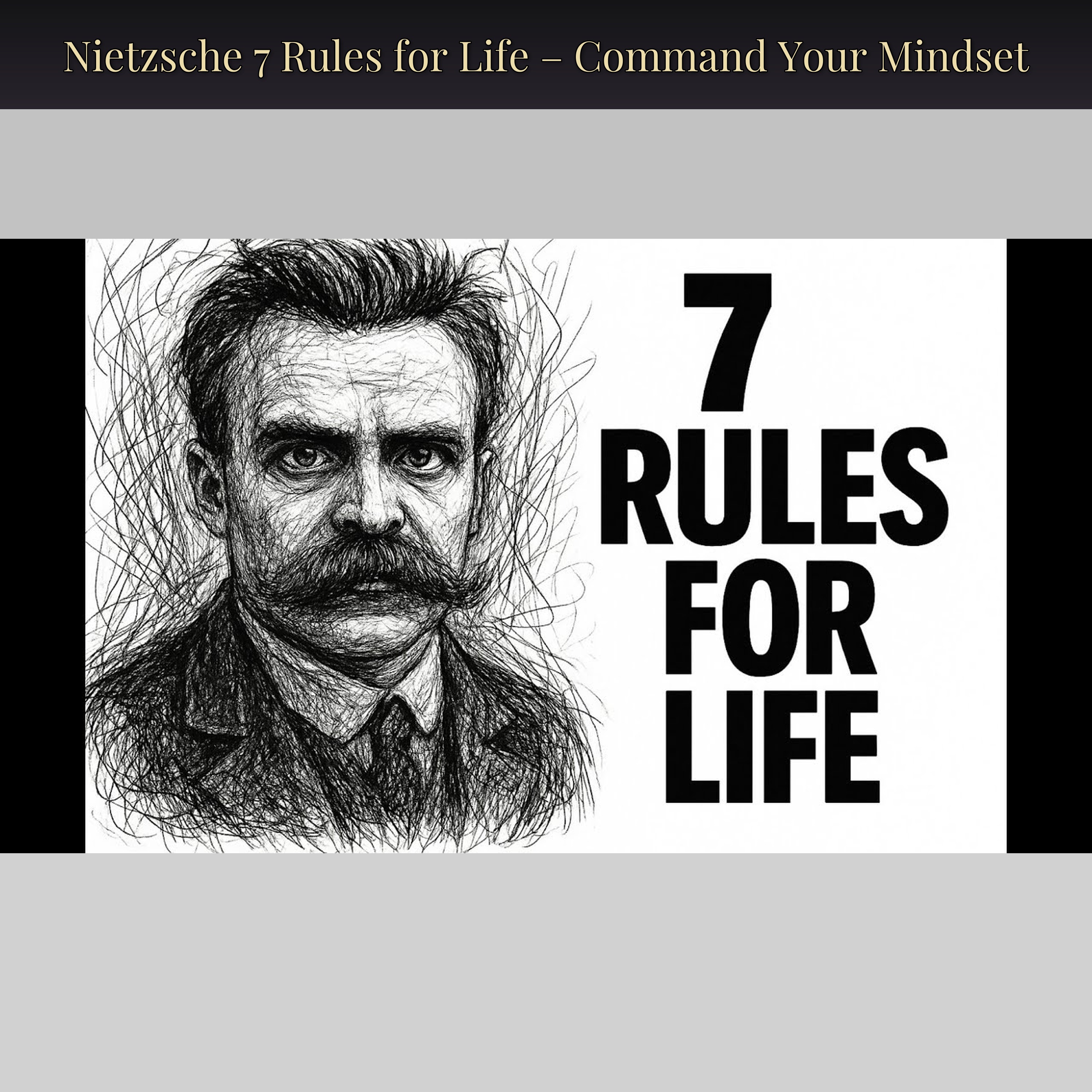 Nietzsche 7 Rules for Life – Command Your Mindset
