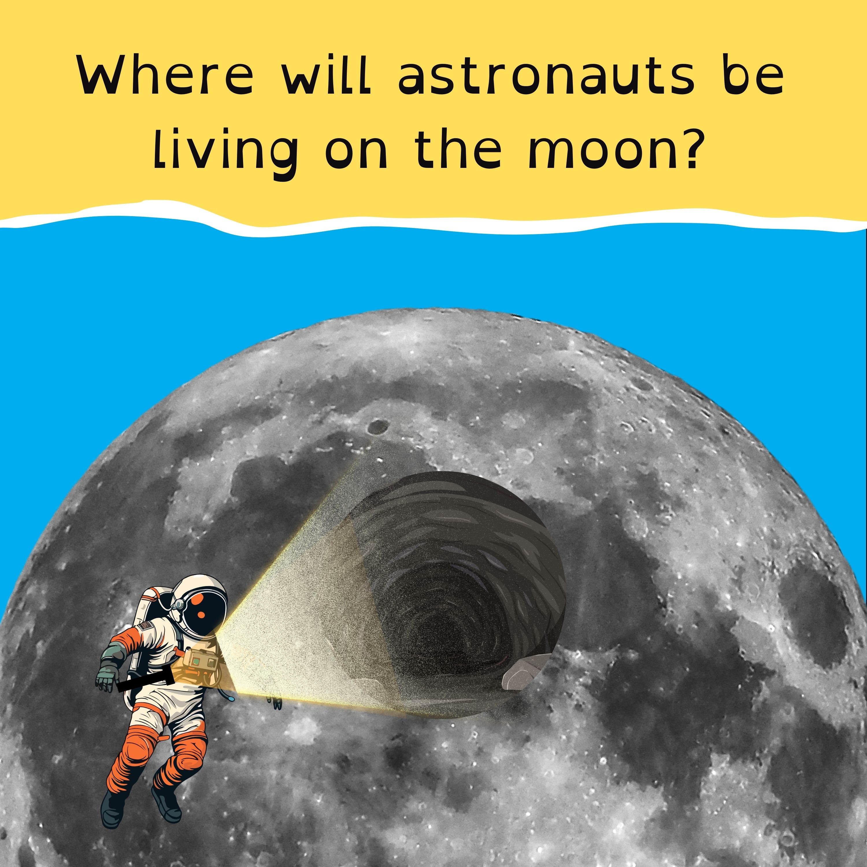 A mega-cave on the moon; Irish unicycler wins a record; a super dog saves lives; and the space nappy is no more.