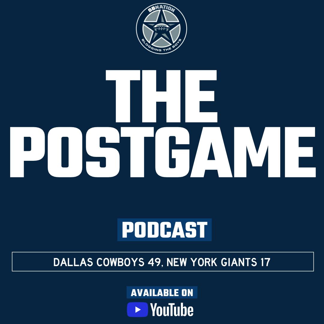 The Postgame: Dallas Cowboys 49, New York Giants 17