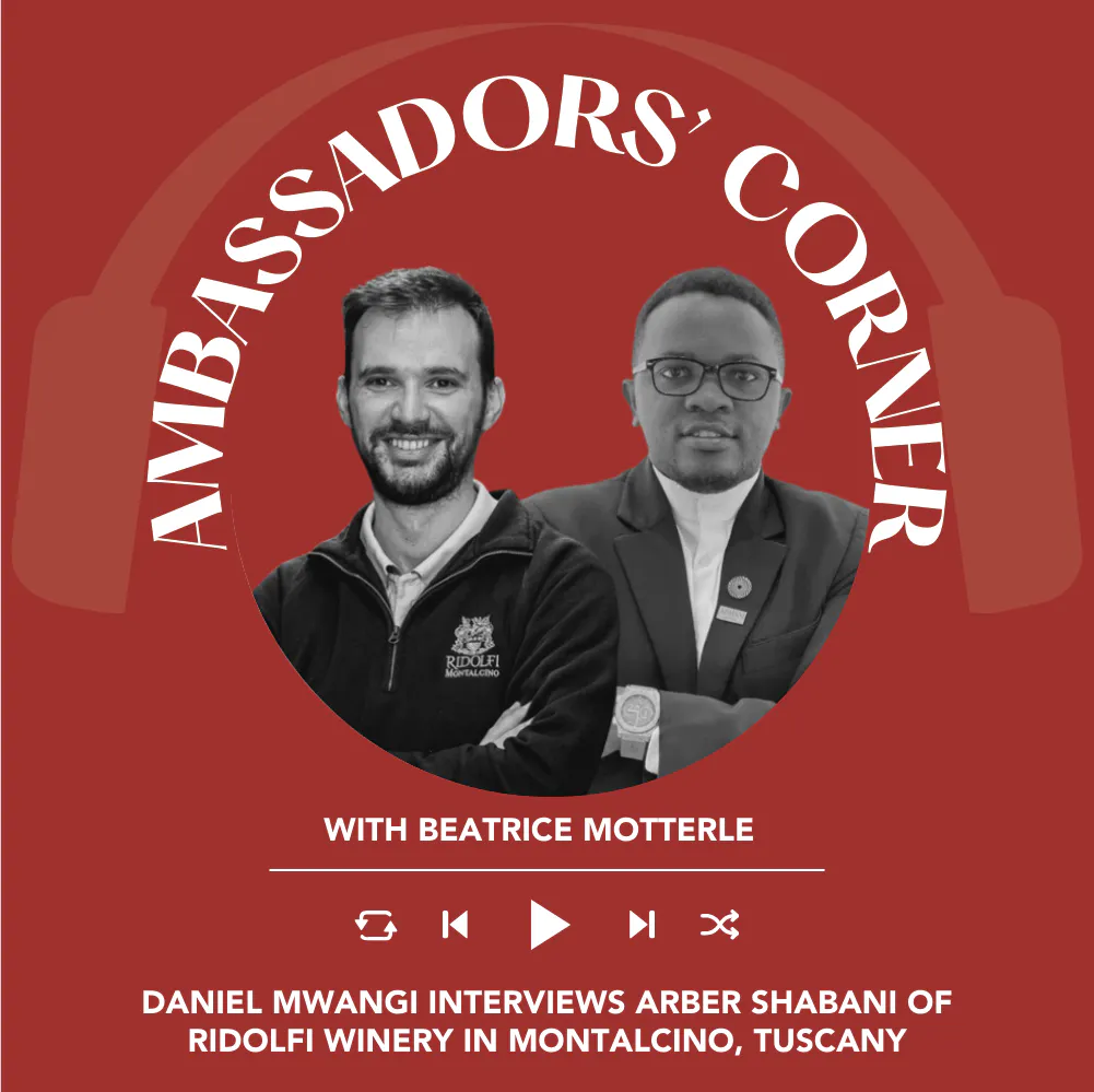 Ep. 2644 Daniel Mwangi interviews Arber Shabani of Ridolfi winery in Montalcino, Tuscany | Clubhouse Ambassadors' Corner