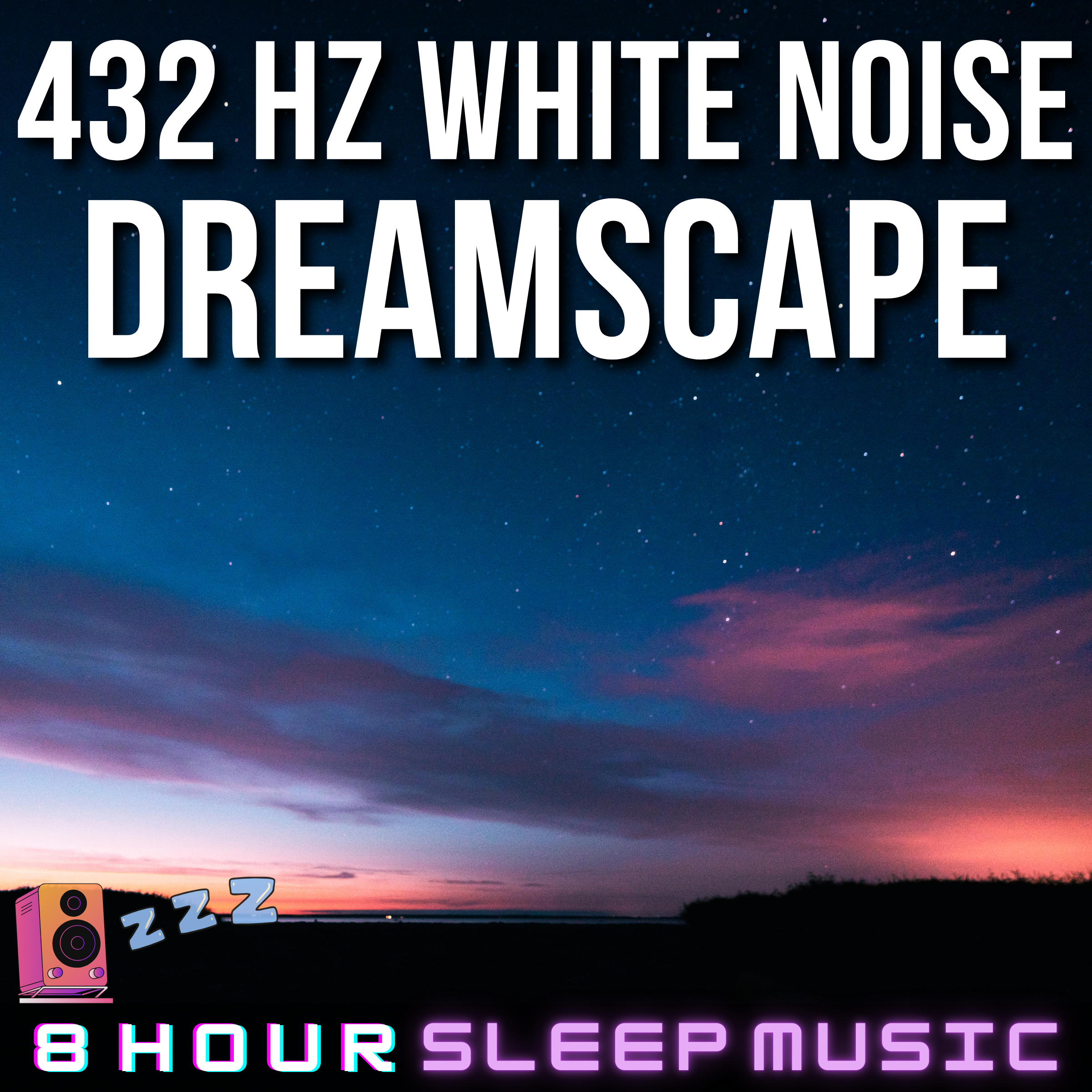 🤍 432 Hz White Noise Dreamscape | 8 Hours of Ambient Healing Music with Relaxing White Noise for Deep Sleep & Calm Focus 😌