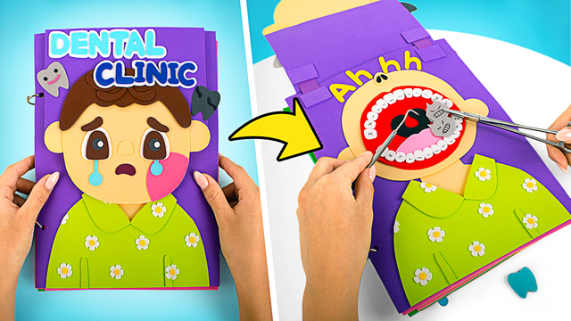 LET’S PLAY DENTIST CLINIC | DIY Book Made Of Foam Paper
