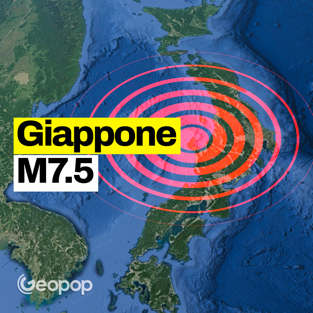La spiegazione geologica del terremoto M7.5 che ha colpito il Giappone