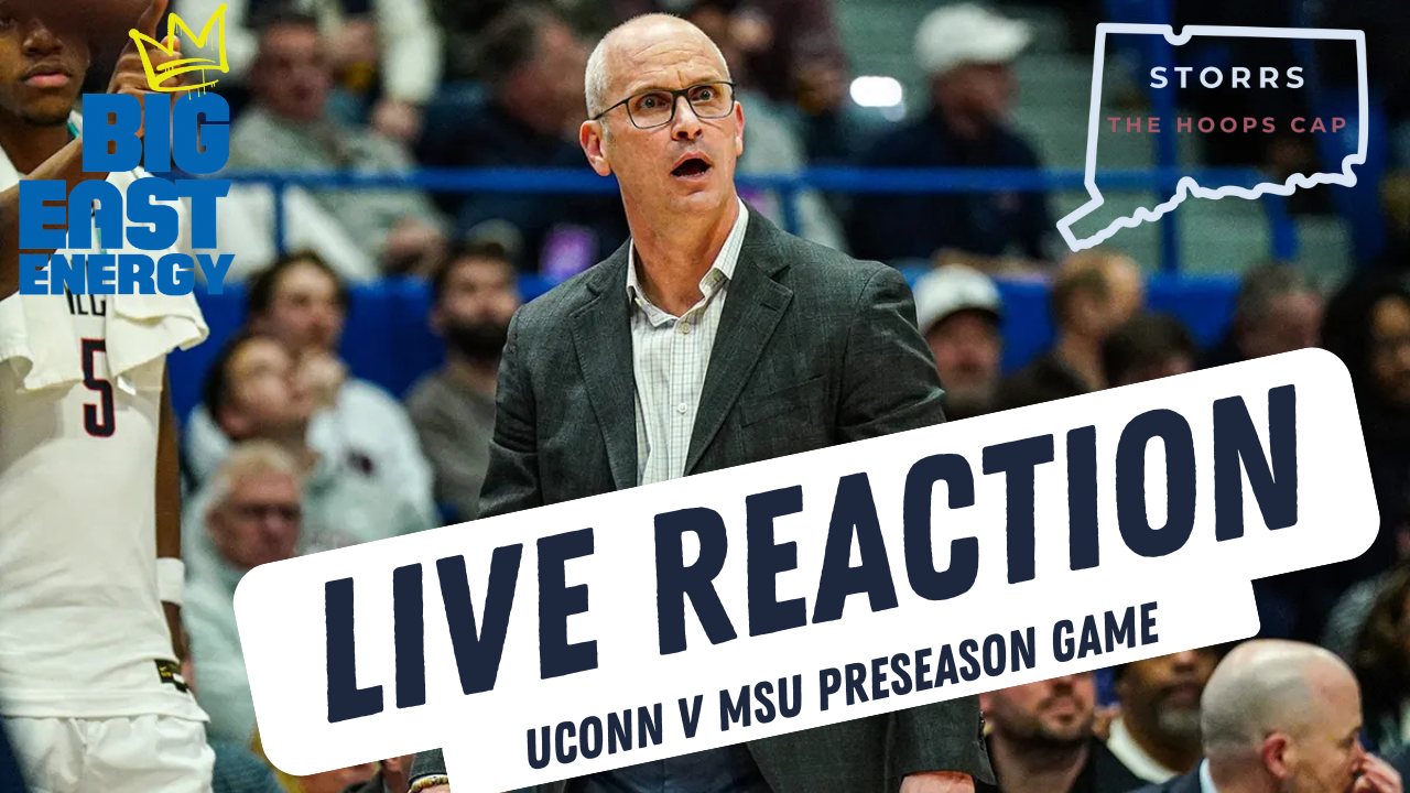 Hoops Cap Pod Live Reaction, UConn v MSU episode artwork
