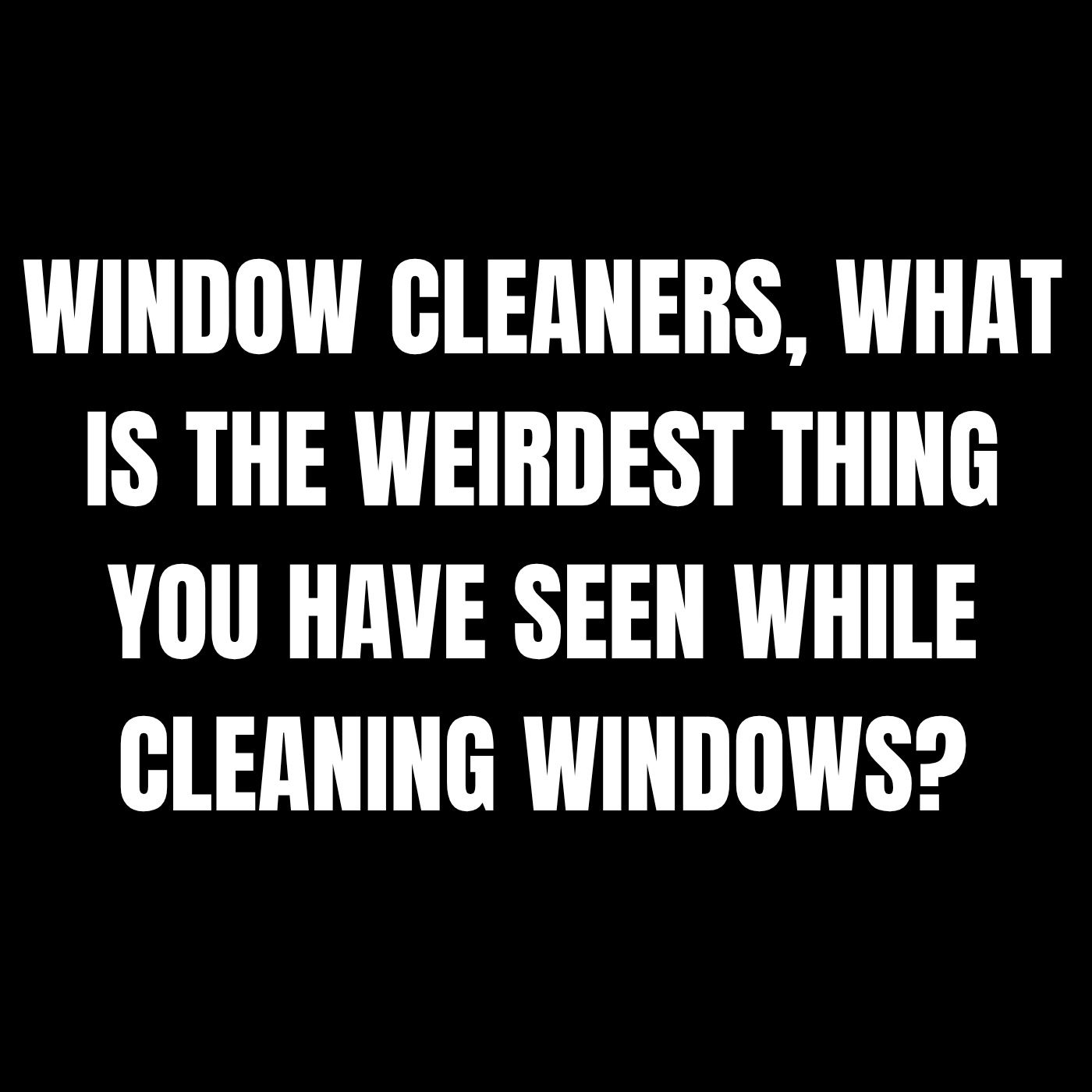 Window Cleaners, What Is The Weirdest Thing You Have Seen While Cleaning Windows? episode artwork