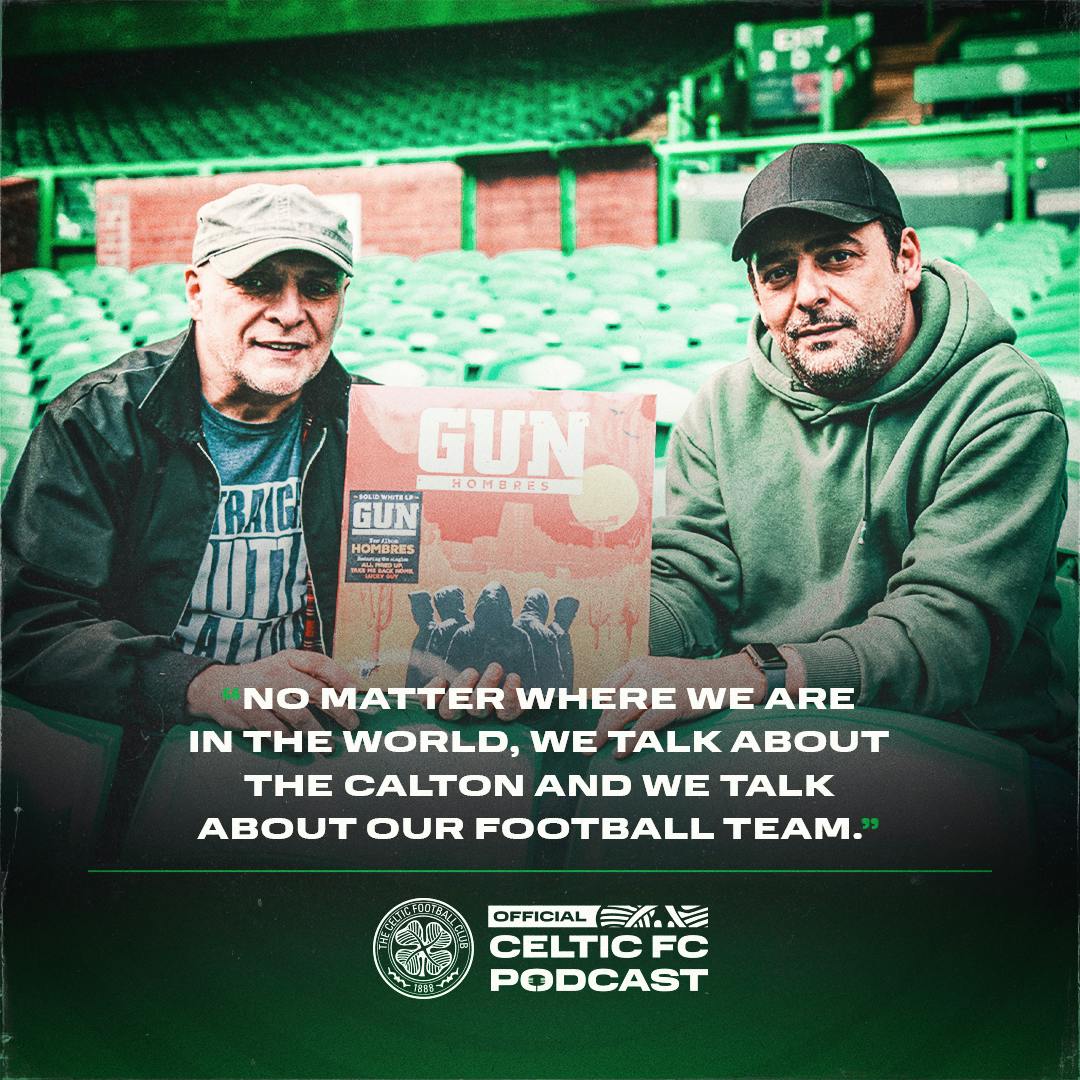 Celtic fans Dante and Jools from Scottish rock band GUN discuss their love of the club and their new album Hombres!
