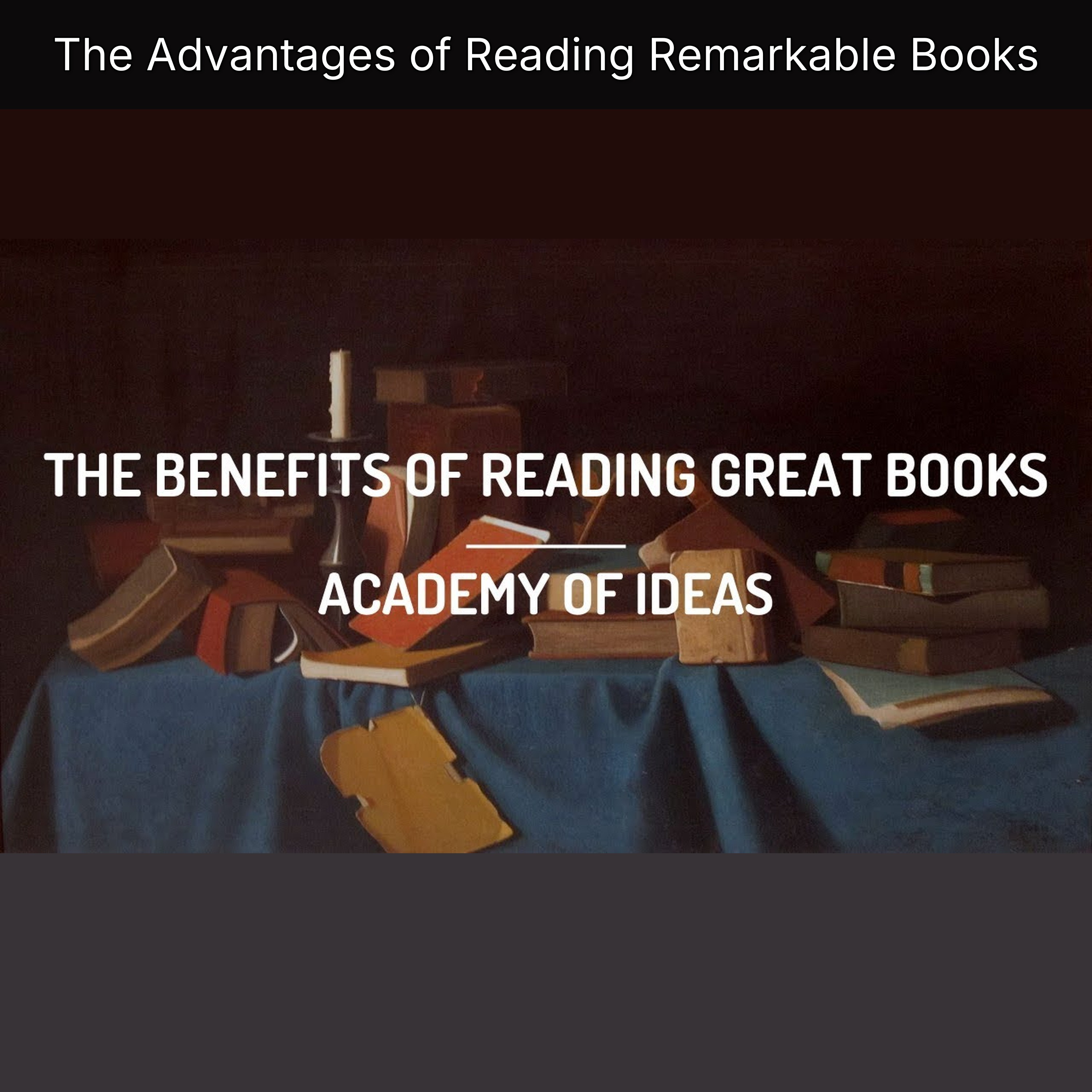 The Advantages of Reading Remarkable Books episode artwork