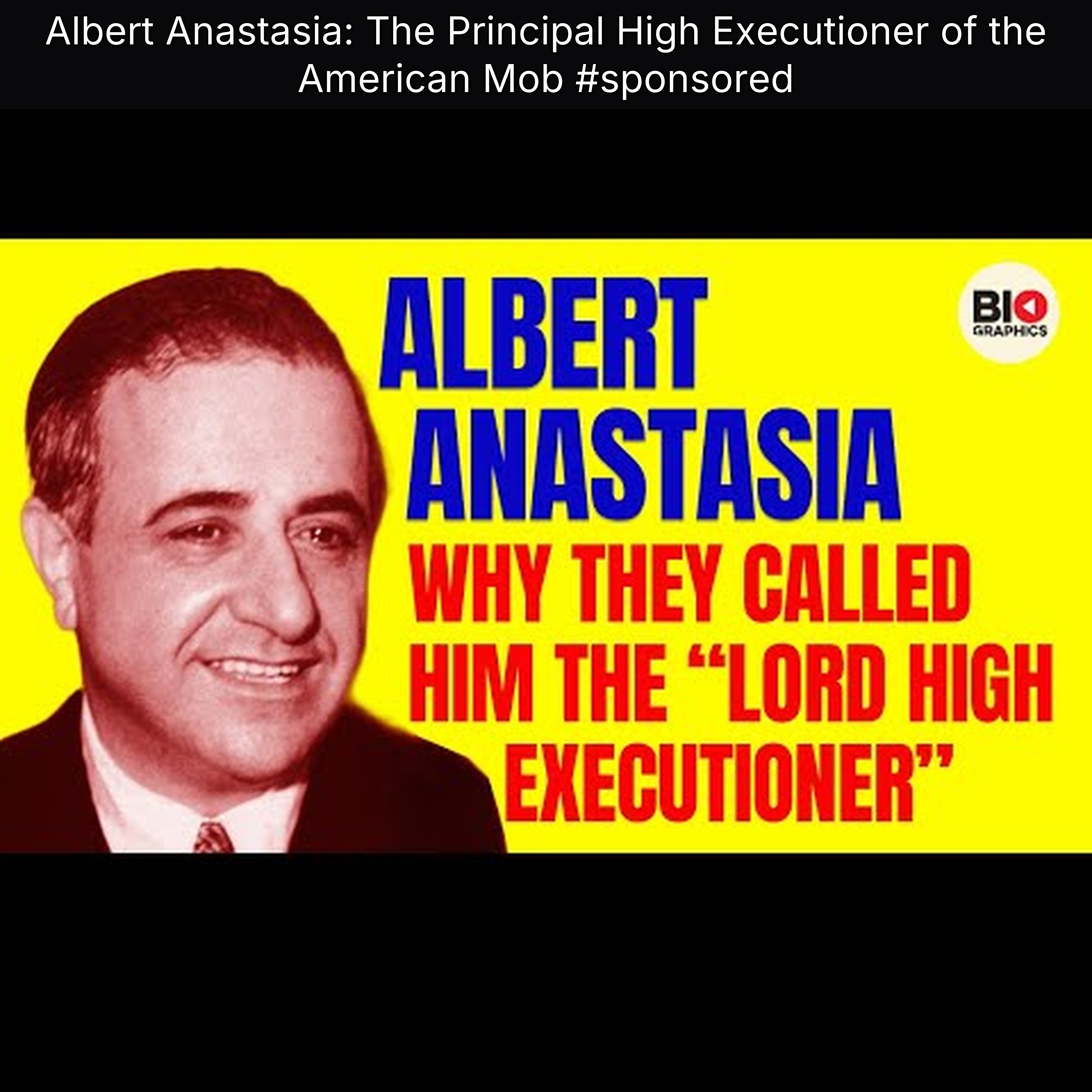 Albert Anastasia: The Principal High Executioner of the American Mob #sponsored episode artwork