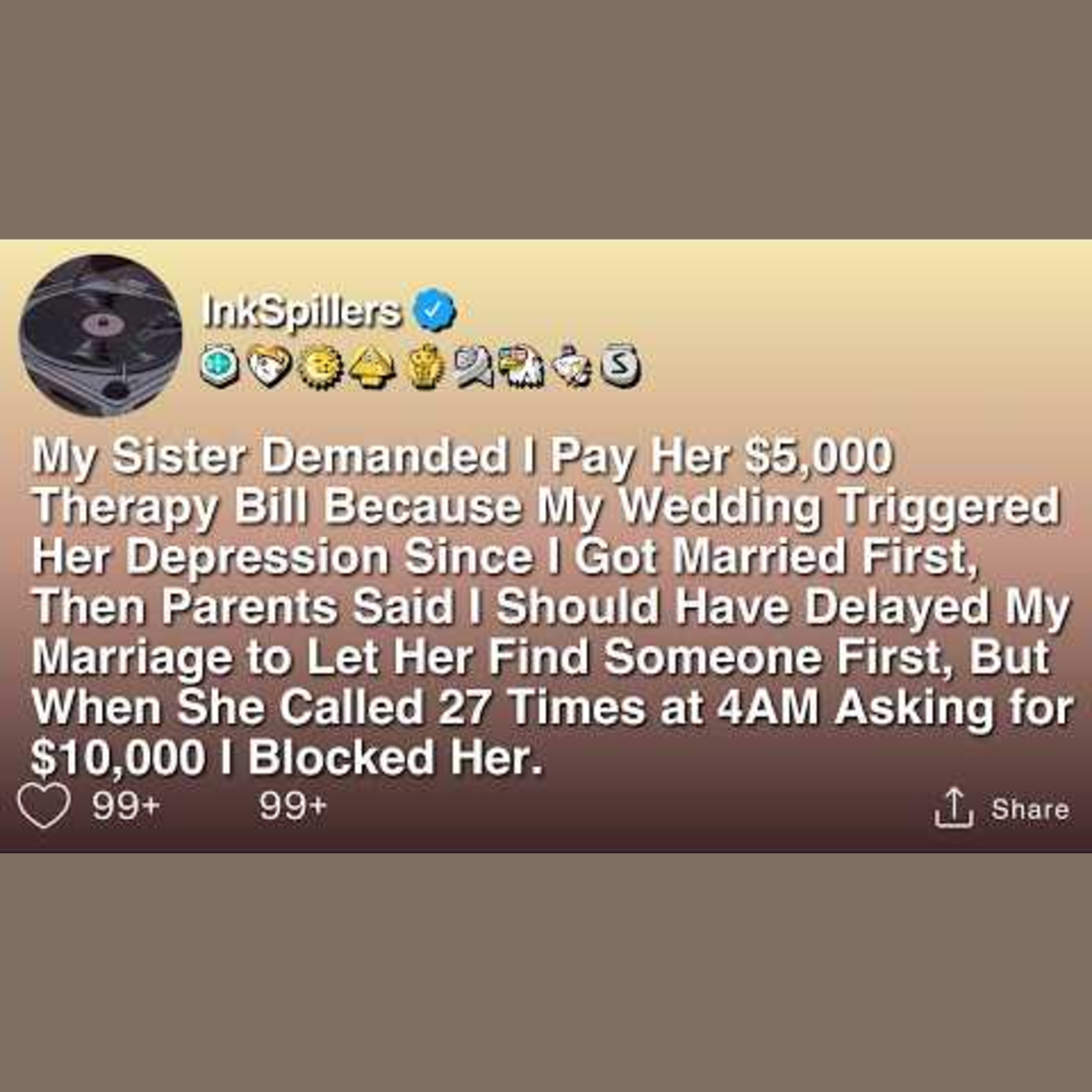 Sister Requests $5,000 for Therapy After Wedding Triggers Her Depression
