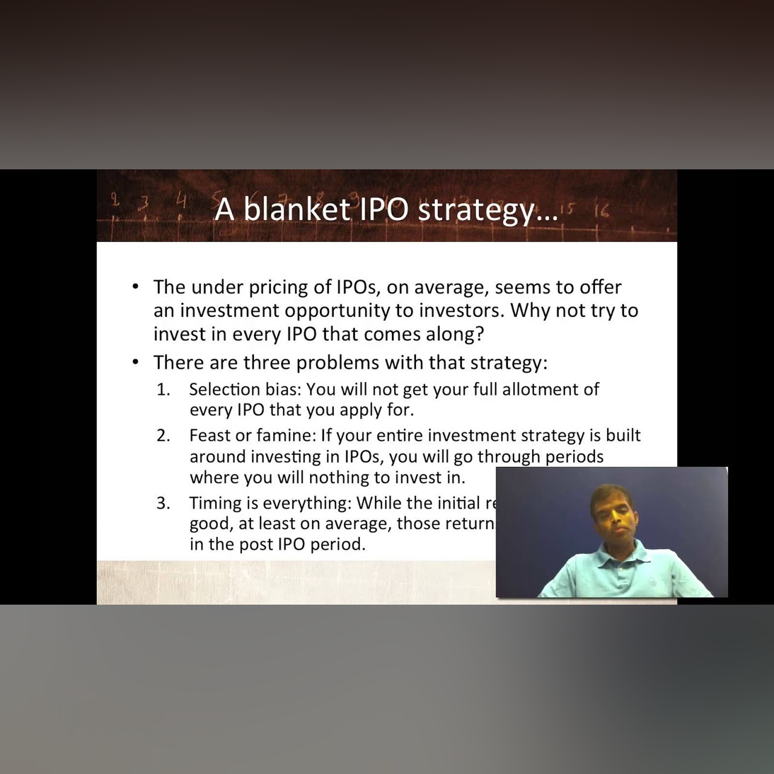 Session 18: Get in on the ground floor - The IPO story