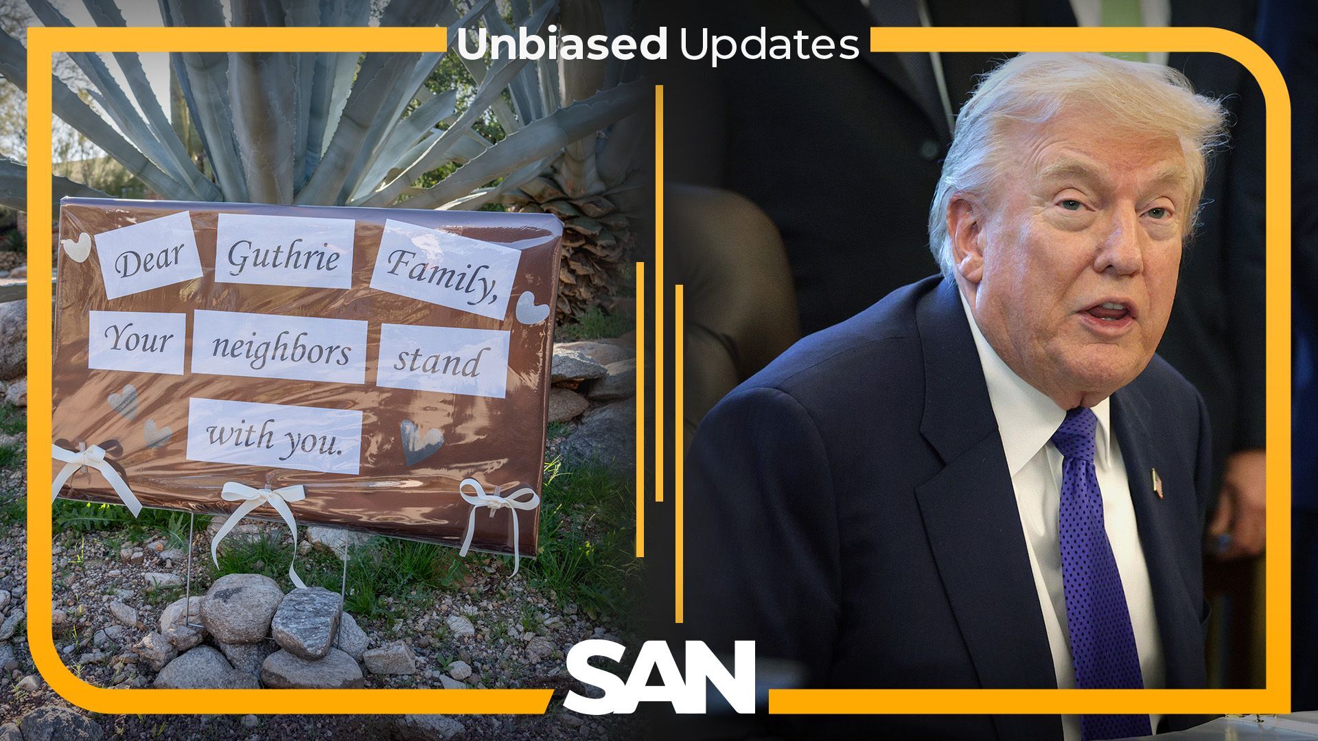 Ransom note, blood found in Guthrie case; Trump signs shutdown deal