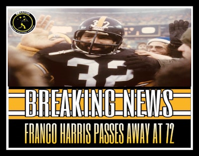 Raiders-Steelers new: Franco Harris dies at 72, ahead of