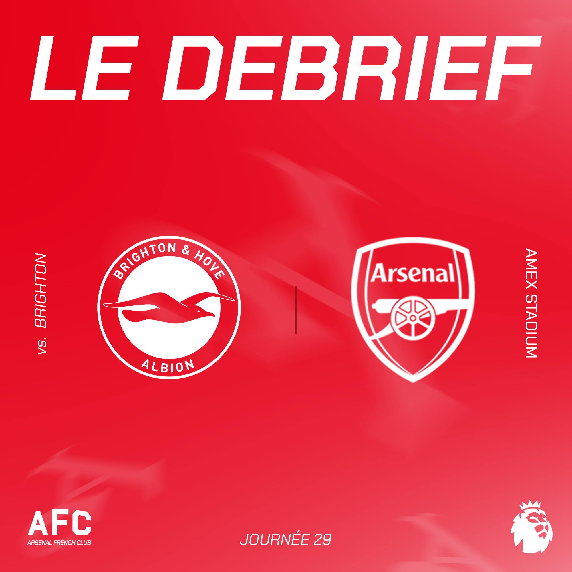 Le débrief : Brighton vs Arsenal Le débrief : Brighton vs Arsenal