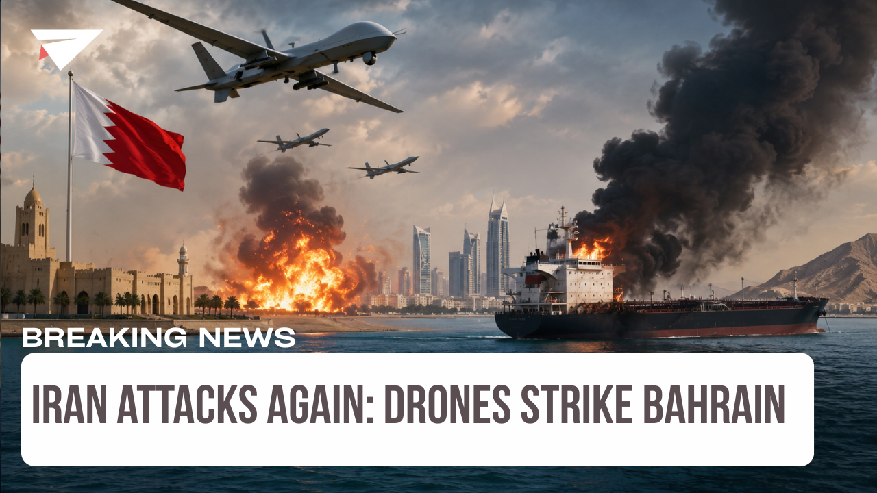 Iran attacks again: drones strike Bahrain, Breaking News episode artwork