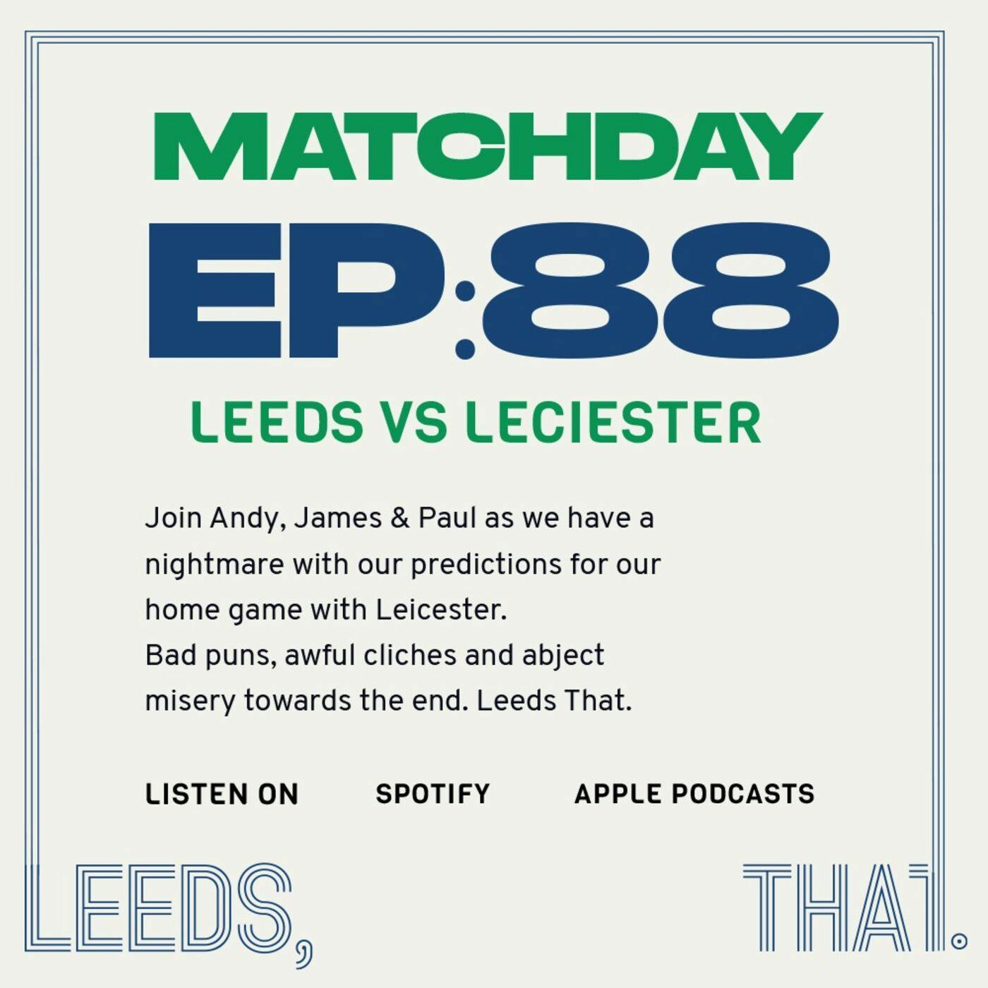 88 | Match Day - Leicester (H) 02/11/20