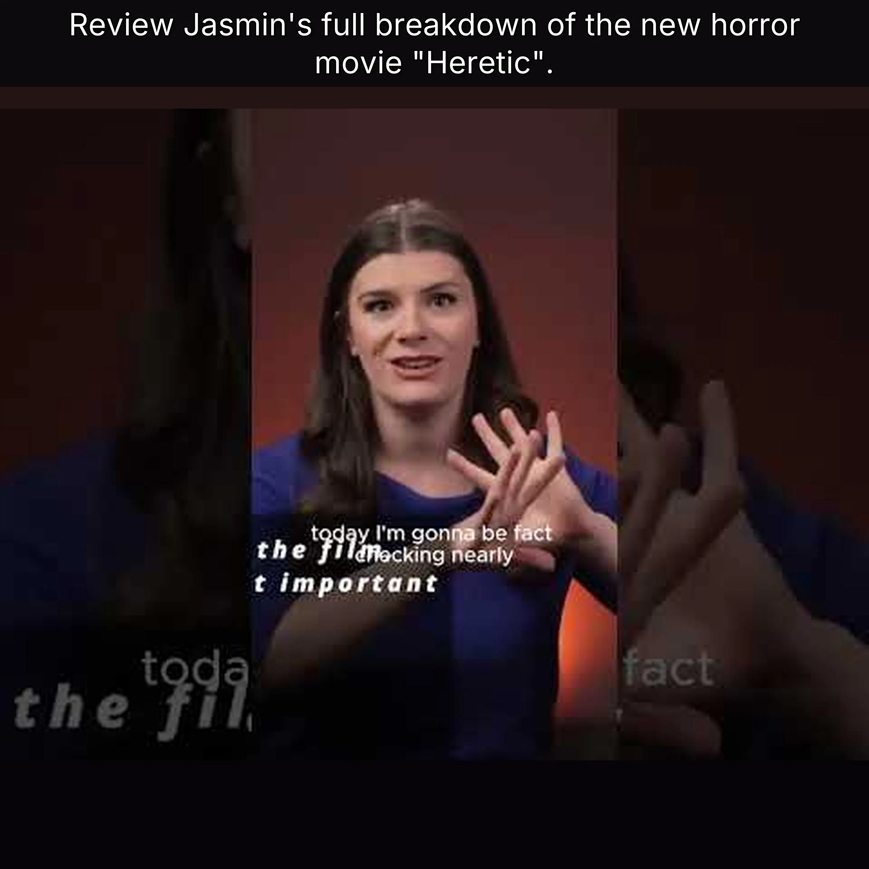 Review Jasmin's full breakdown of the new horror movie "Heretic".