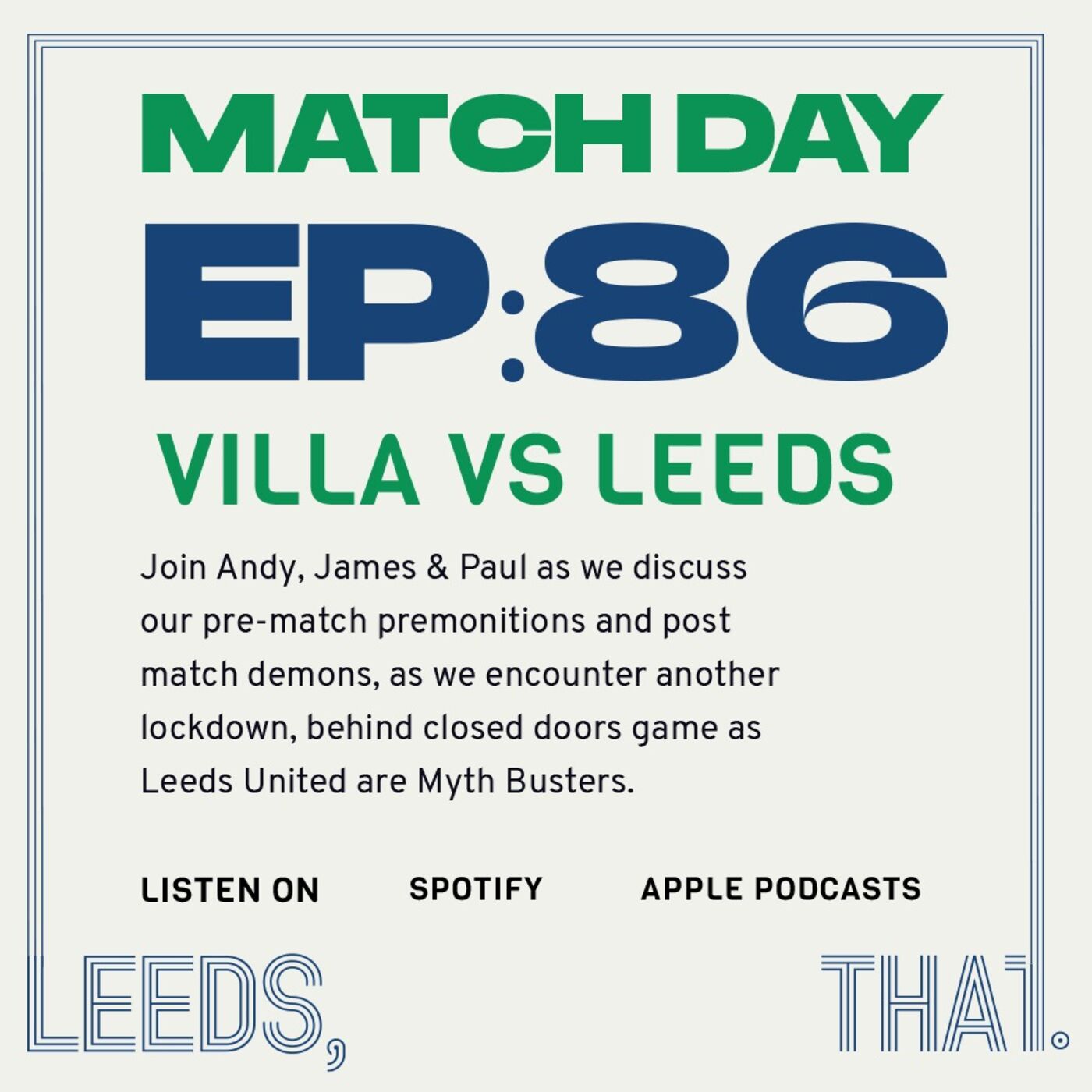86 | Match Day - Aston Villa (A) 23.10.20 episode artwork