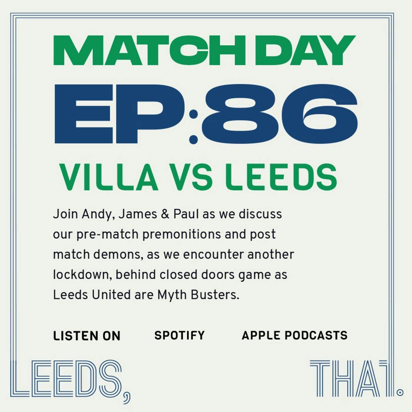 86 | Match Day - Aston Villa (A) 23.10.20