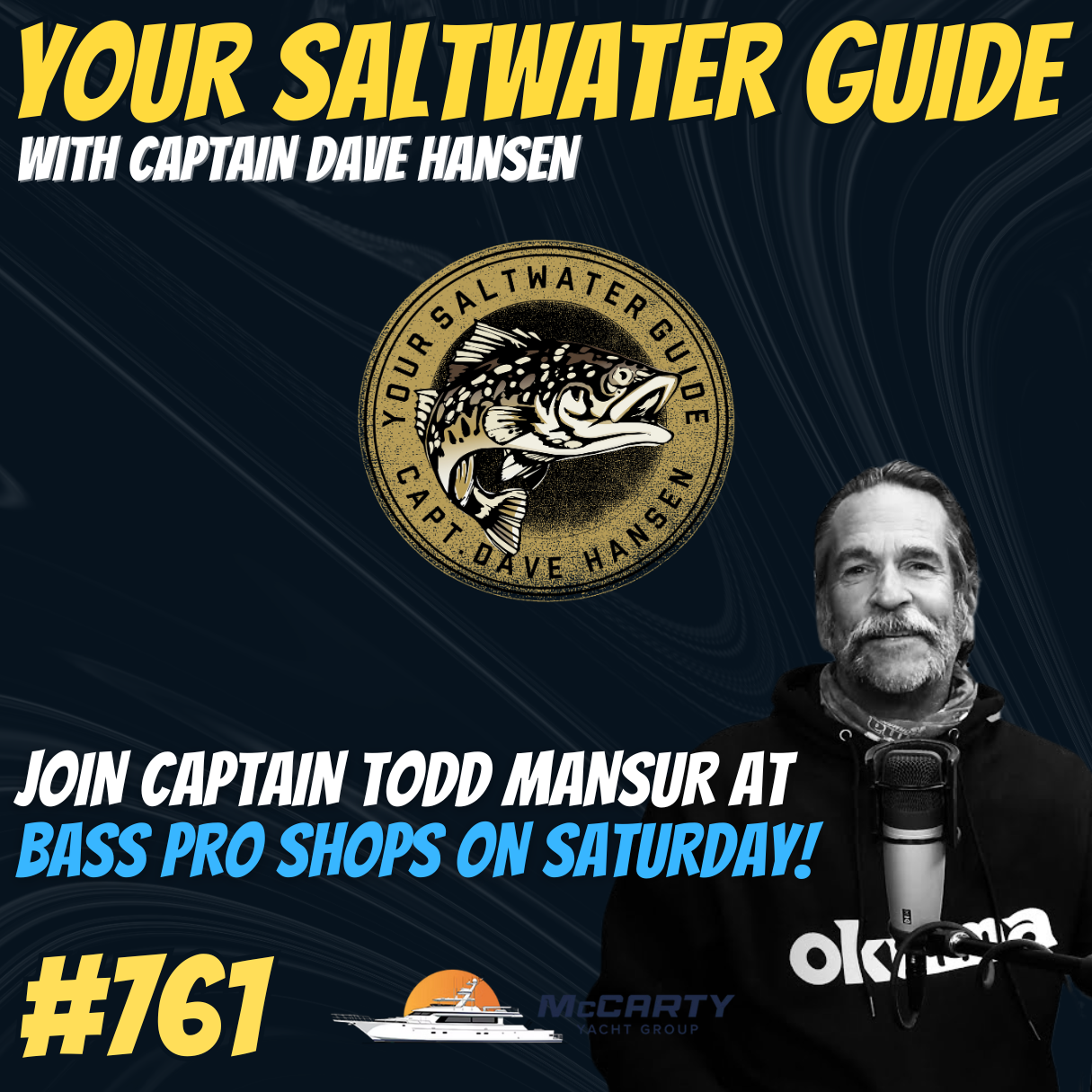 Join Captain Todd Mansur at Bass Pro Shops on Saturday! #761