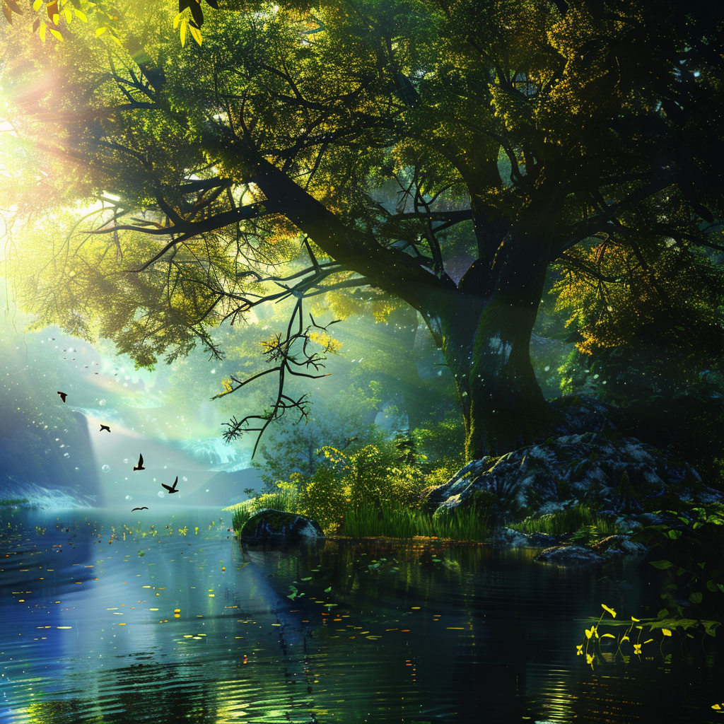 528 Hz With River And Bird Sounds Uplift The Spirit, Enhancing The DNA Repairing