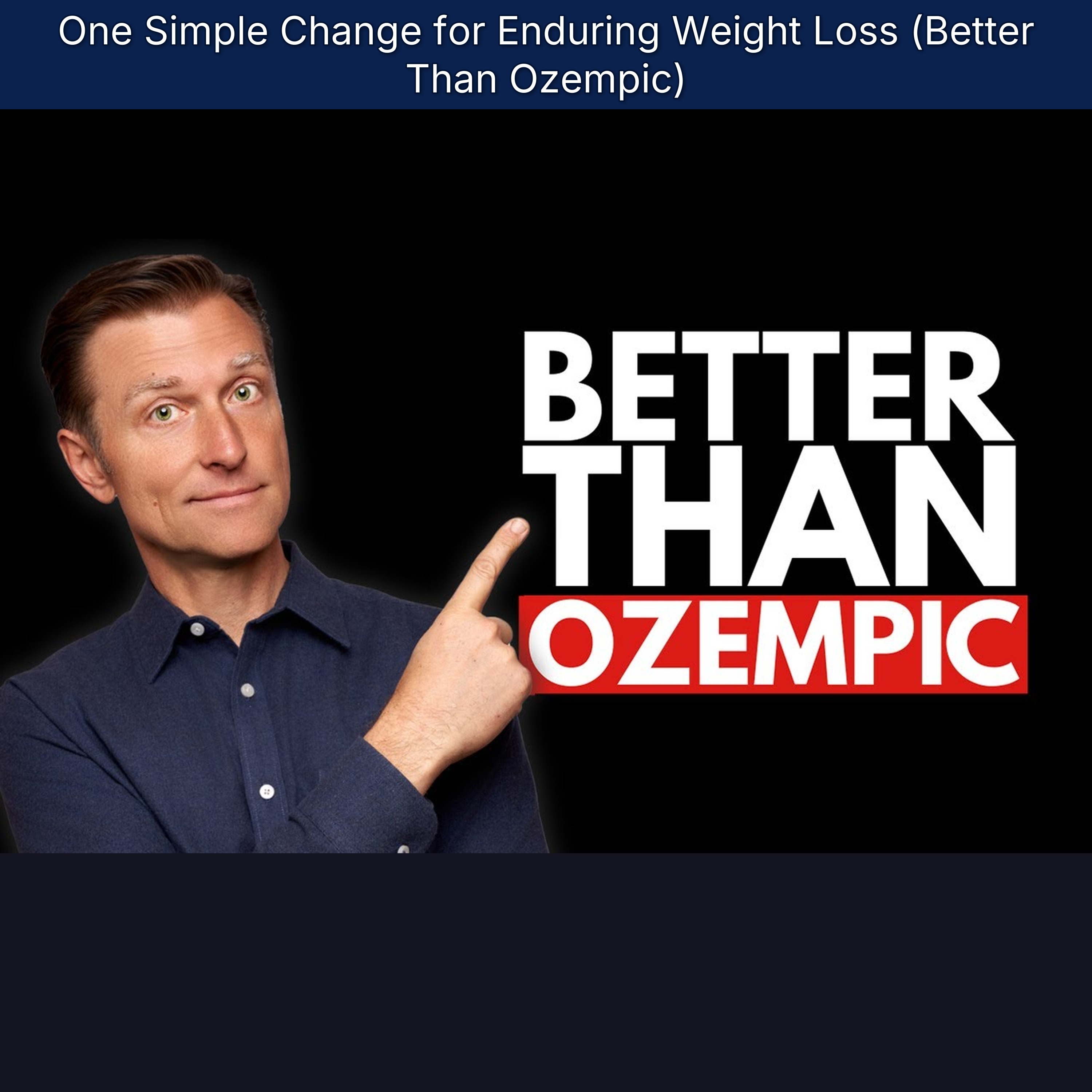 One Simple Change for Enduring Weight Loss (Better Than Ozempic) episode artwork