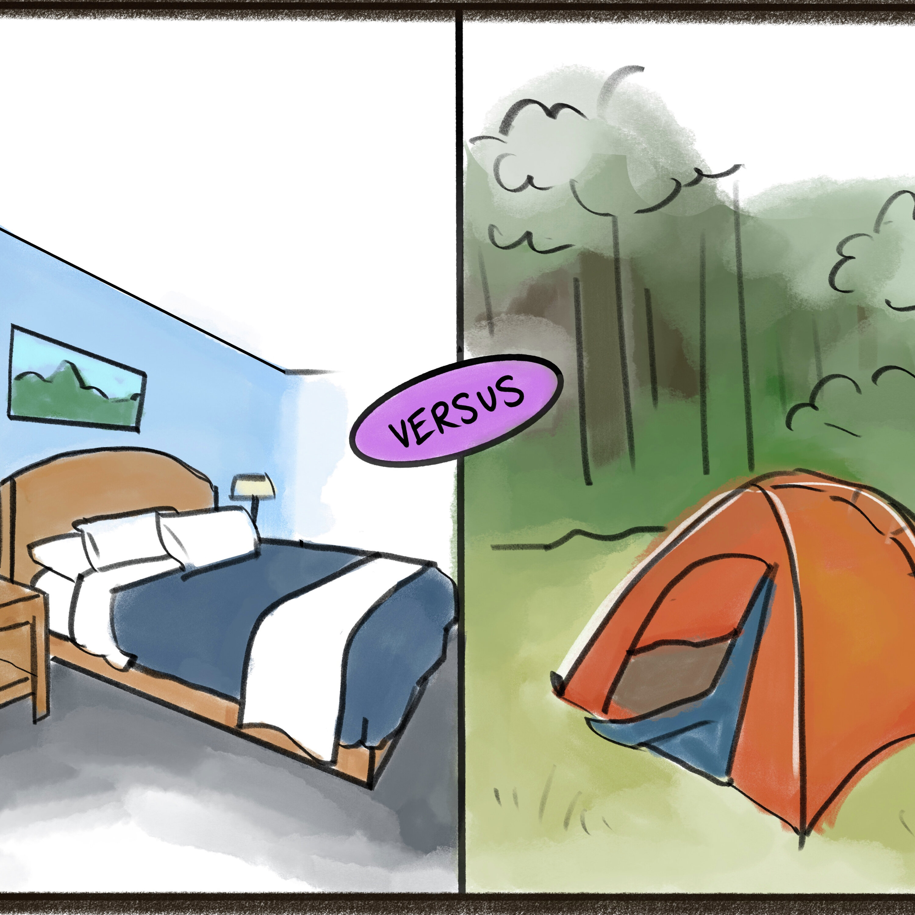 Camping vs Hotels